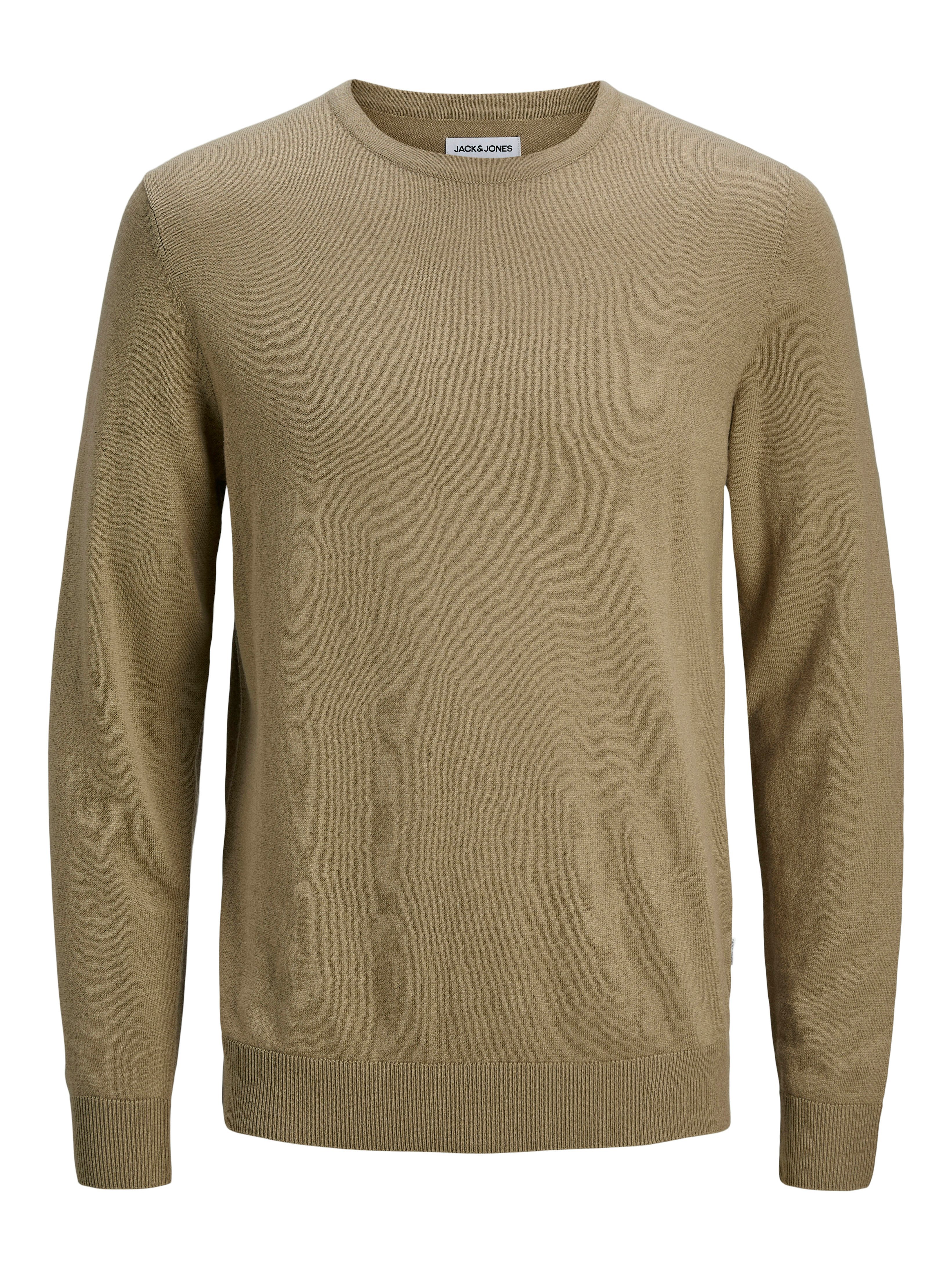 Jack & Jones Rundhalspullover JJEEMIL KNIT CREW NECK NOOS Baumwollmischung, regular fit
