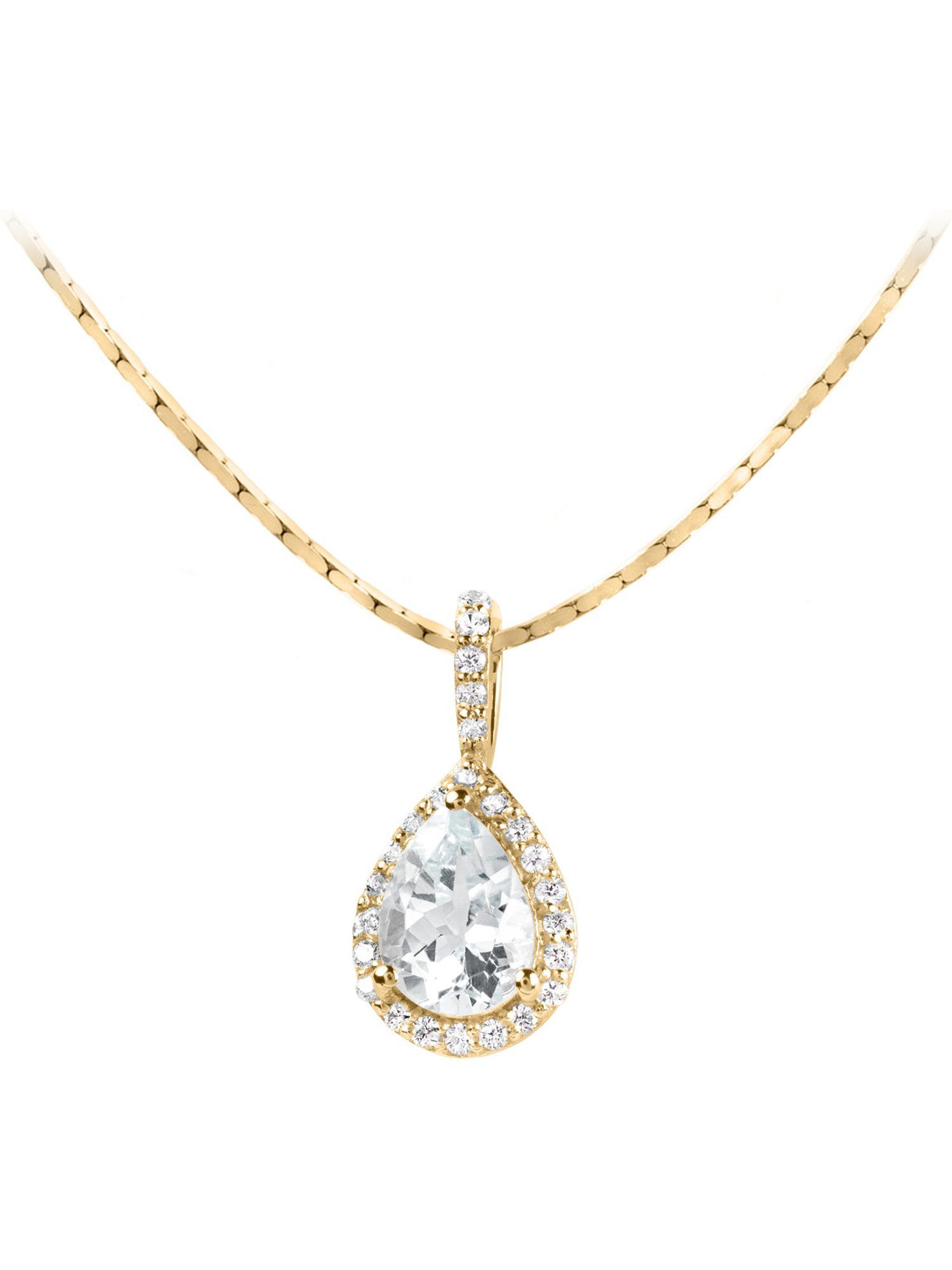 Collier Jacques Lemans Damen-Kette 925er Silber 1 Zirkonia