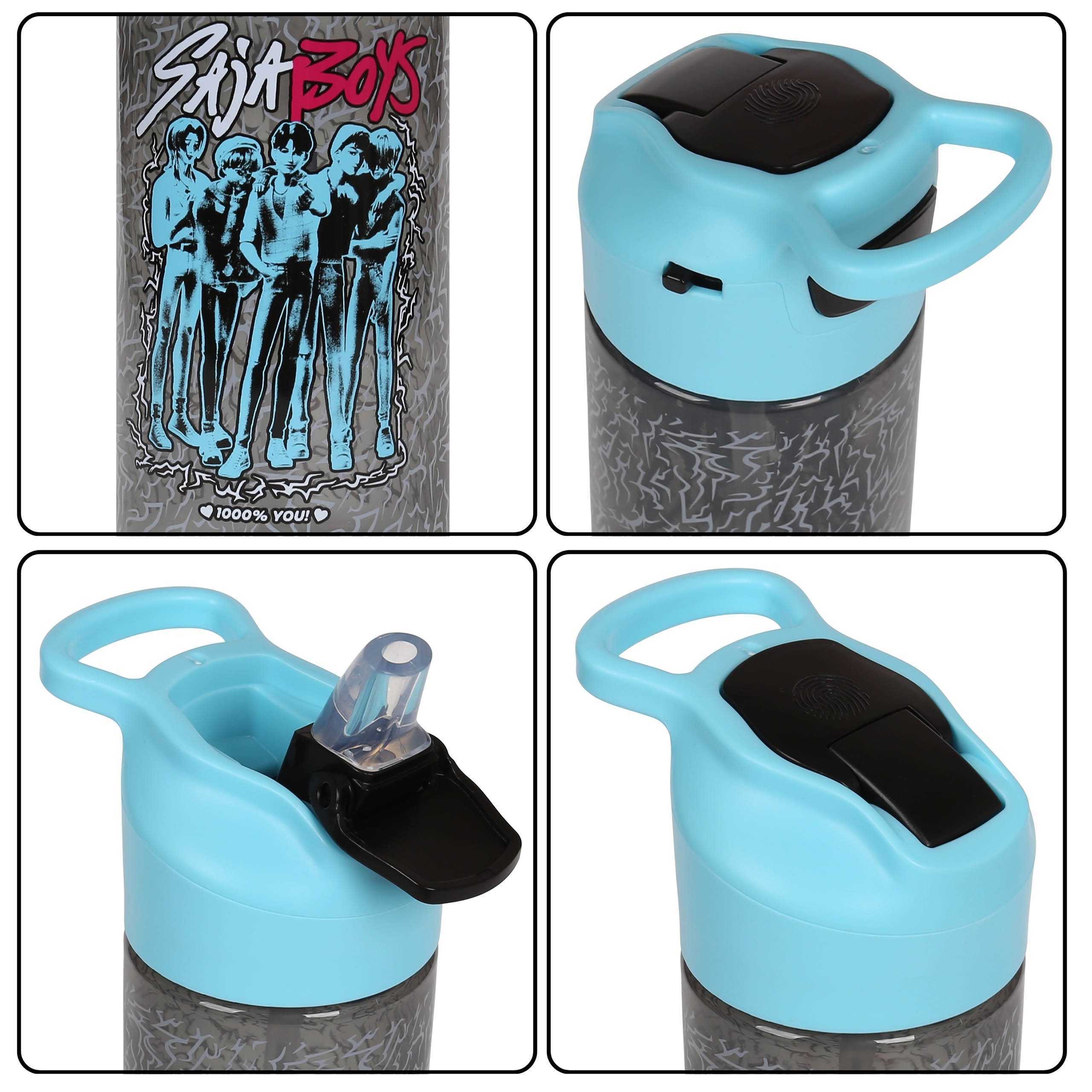 Sarcia.eu Trinkflasche K-Pop Demon Hunters Saja Boys Wasserflasche 450 ml