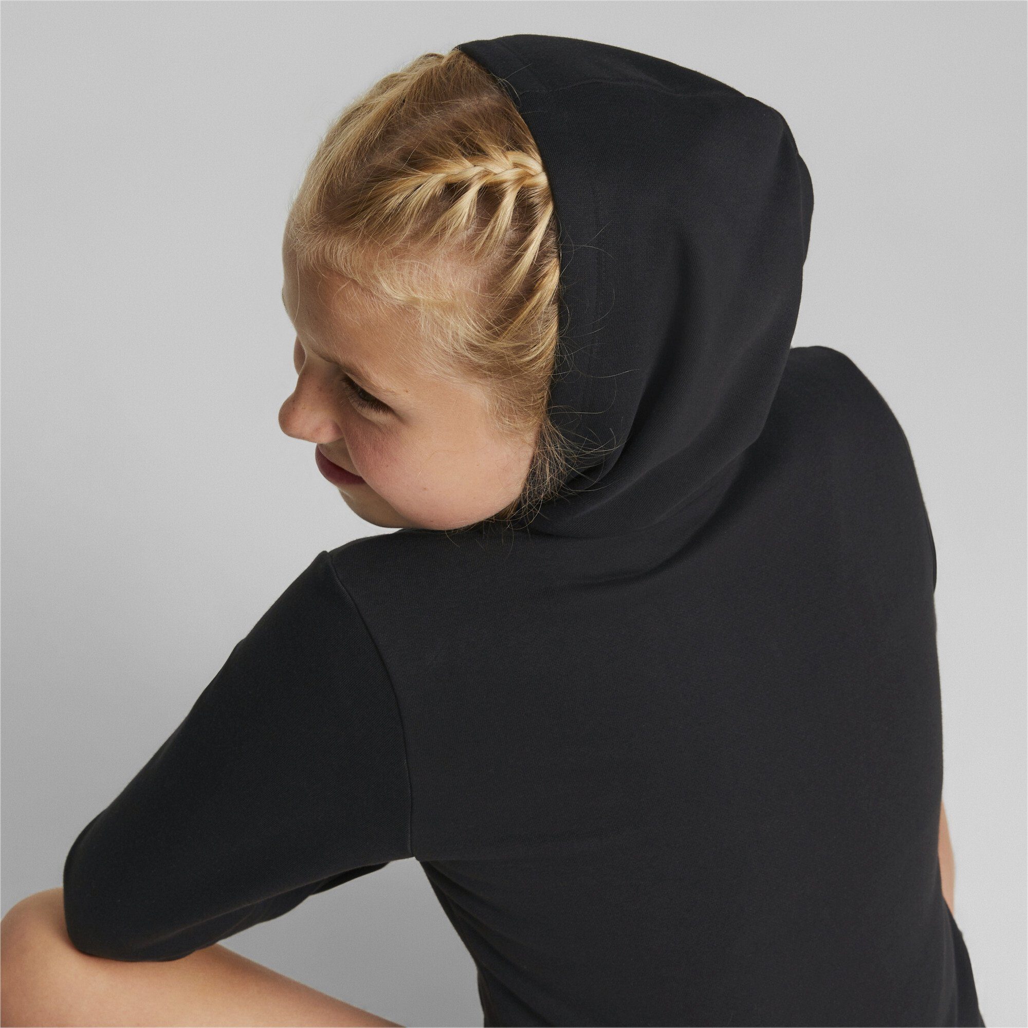 Sweatshirt Reißverschluss-Hoodie Logo Essentials+ Black PUMA Mädchen