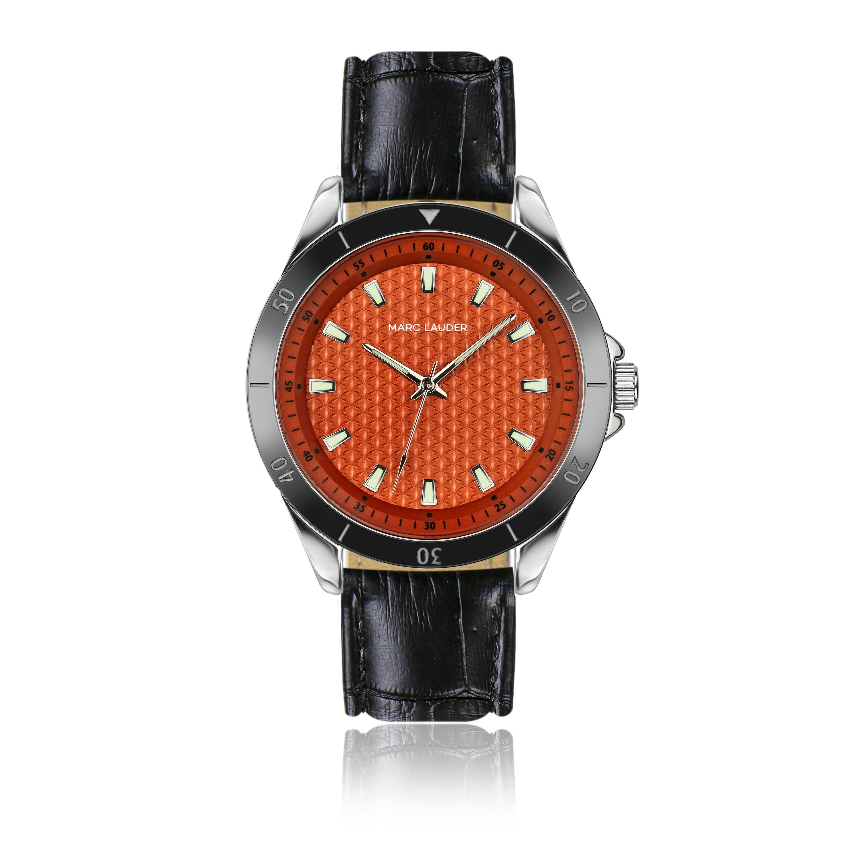 MARC LAUDER Quarzuhr MD5-S070S San Marino Orange Genuine calf leather