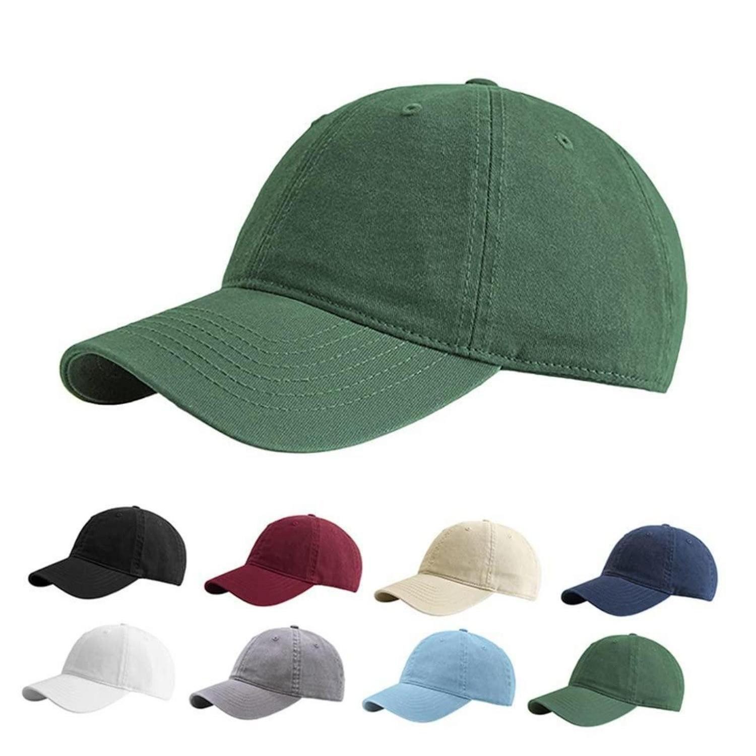 Baseball Cap Baseballcap Herren Damen Verstellbar Baseboard Einheitsgröße C-grün02