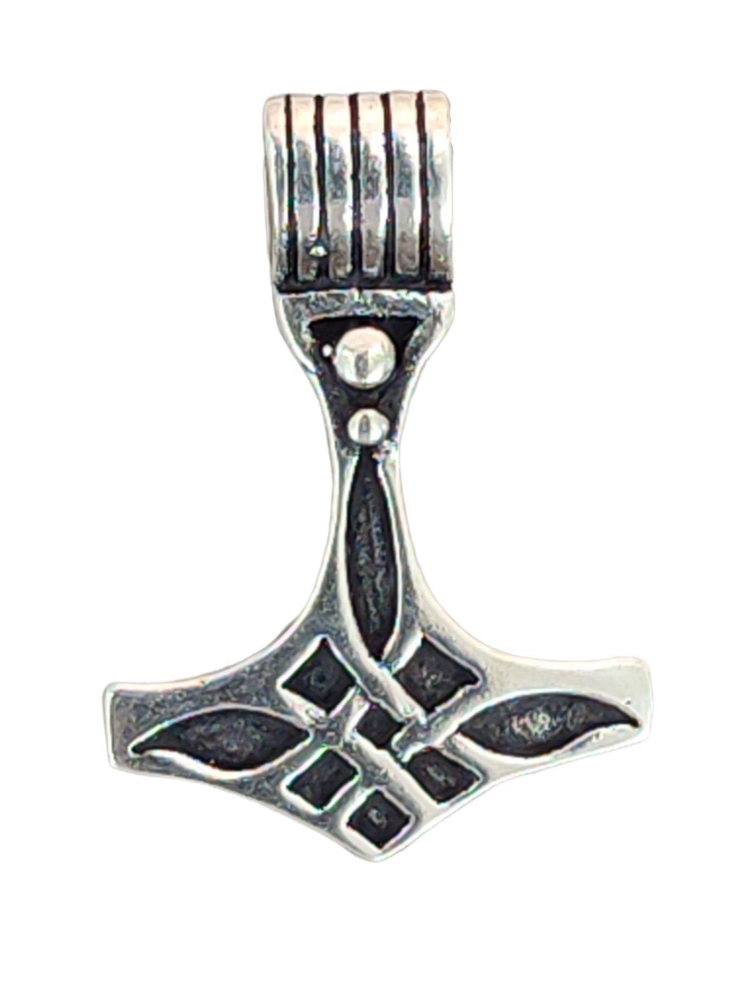 Silber Mjölnir Kiss Thor Kettenanhänger Hammer Anhänger Thors 925 Leather of Thorshammer