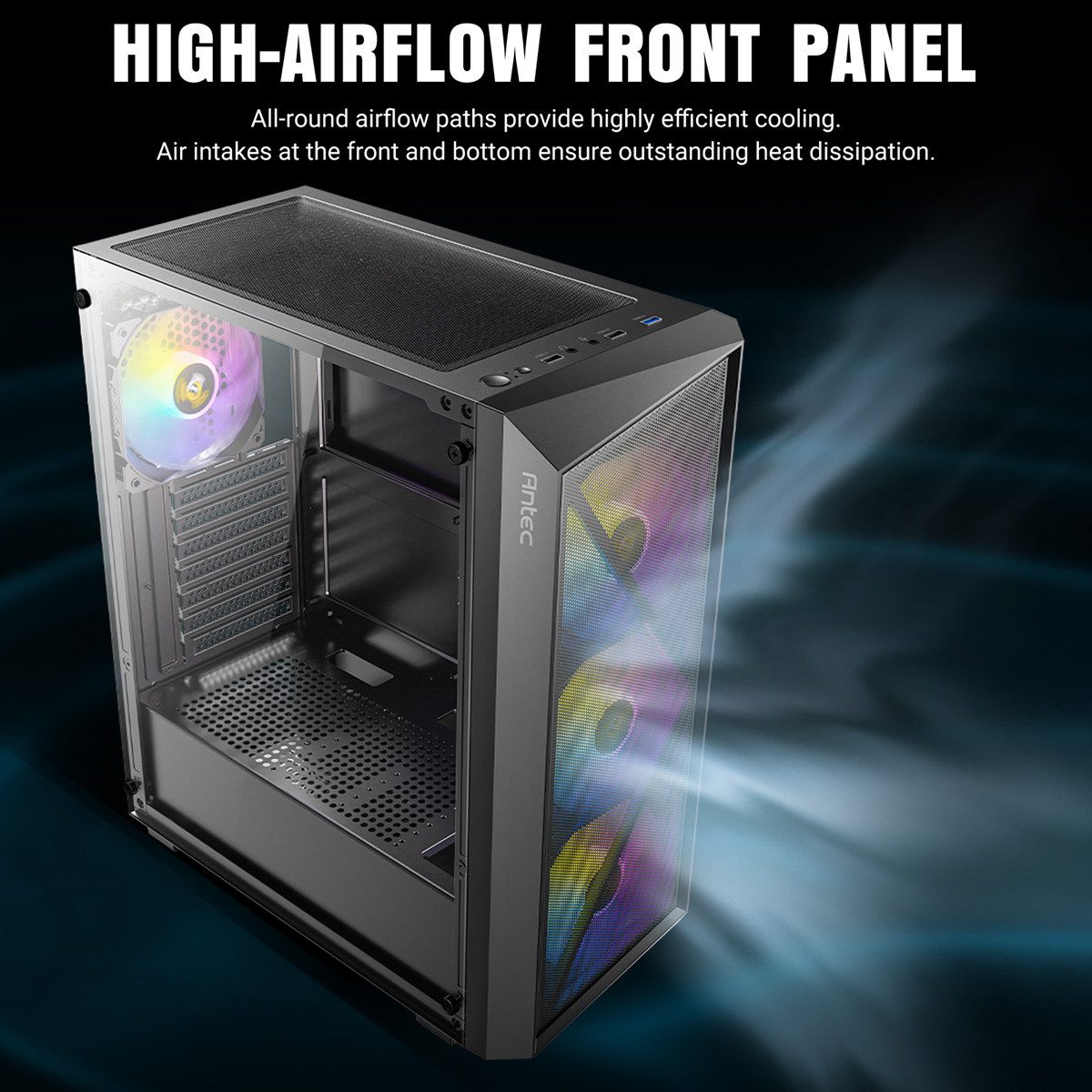 Antec PC-Gehäuse AX67 ARGB PC Gehäuse Midi Tower Gaming ATX