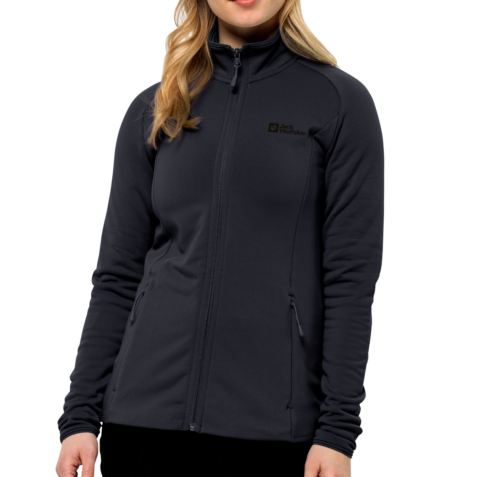 Jack Wolfskin Fleecejacke Fleecejacke Baiselberg FZ W mit Markenlogo auf li günstig online kaufen