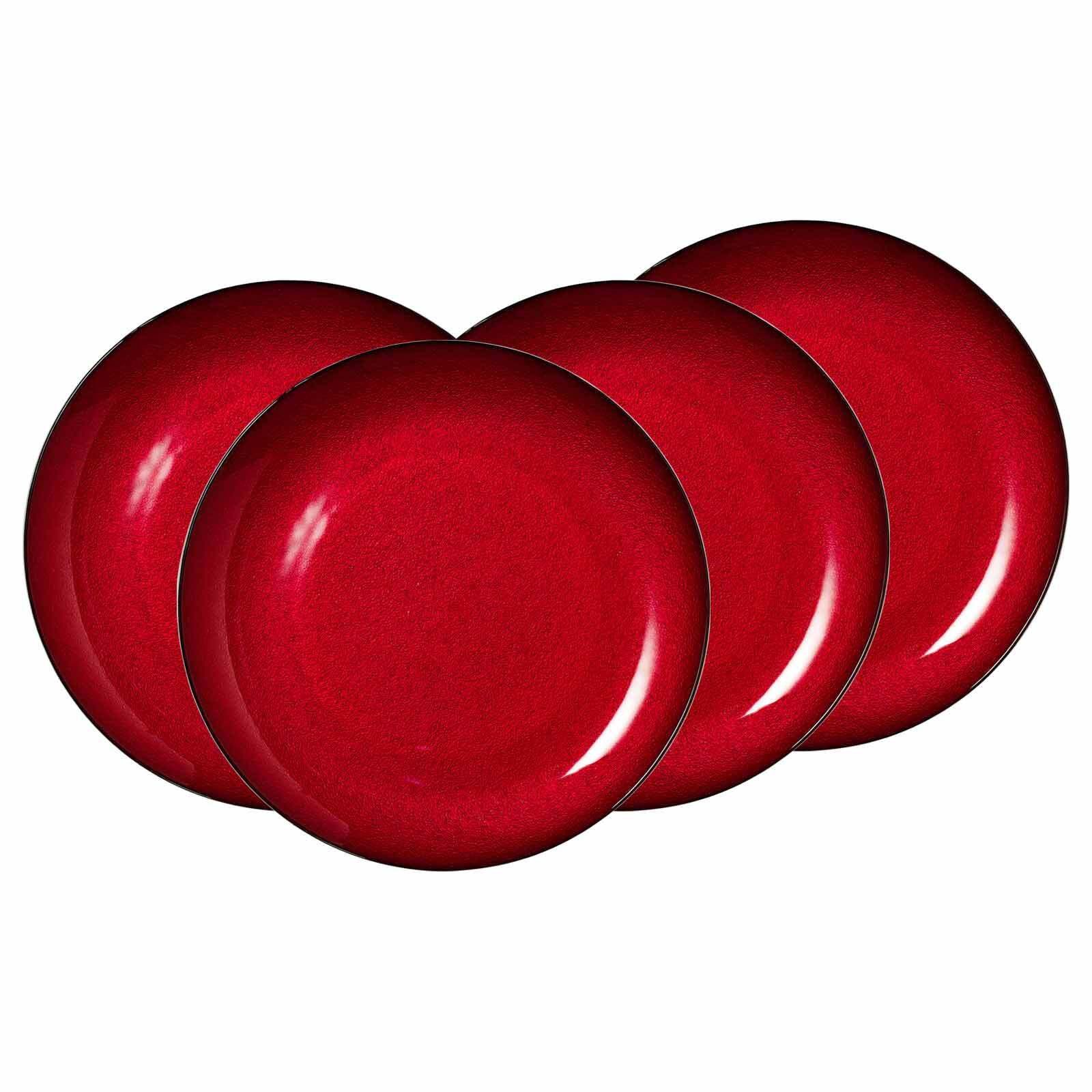 Ritzenhoff & Breker Servierplatte Grazia Platzteller ø 33 cm 4er Set, Glas, (4-tlg)