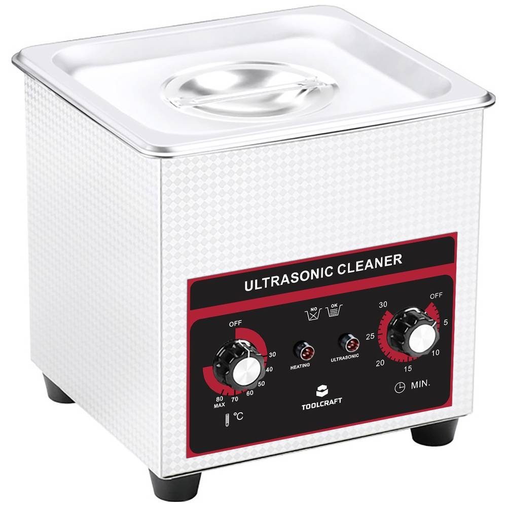 TOOLCRAFT Ultraschallreiniger Ultraschallreiniger 1.3 l TO-8769663, mit Heizung, mit Reinigungskorb