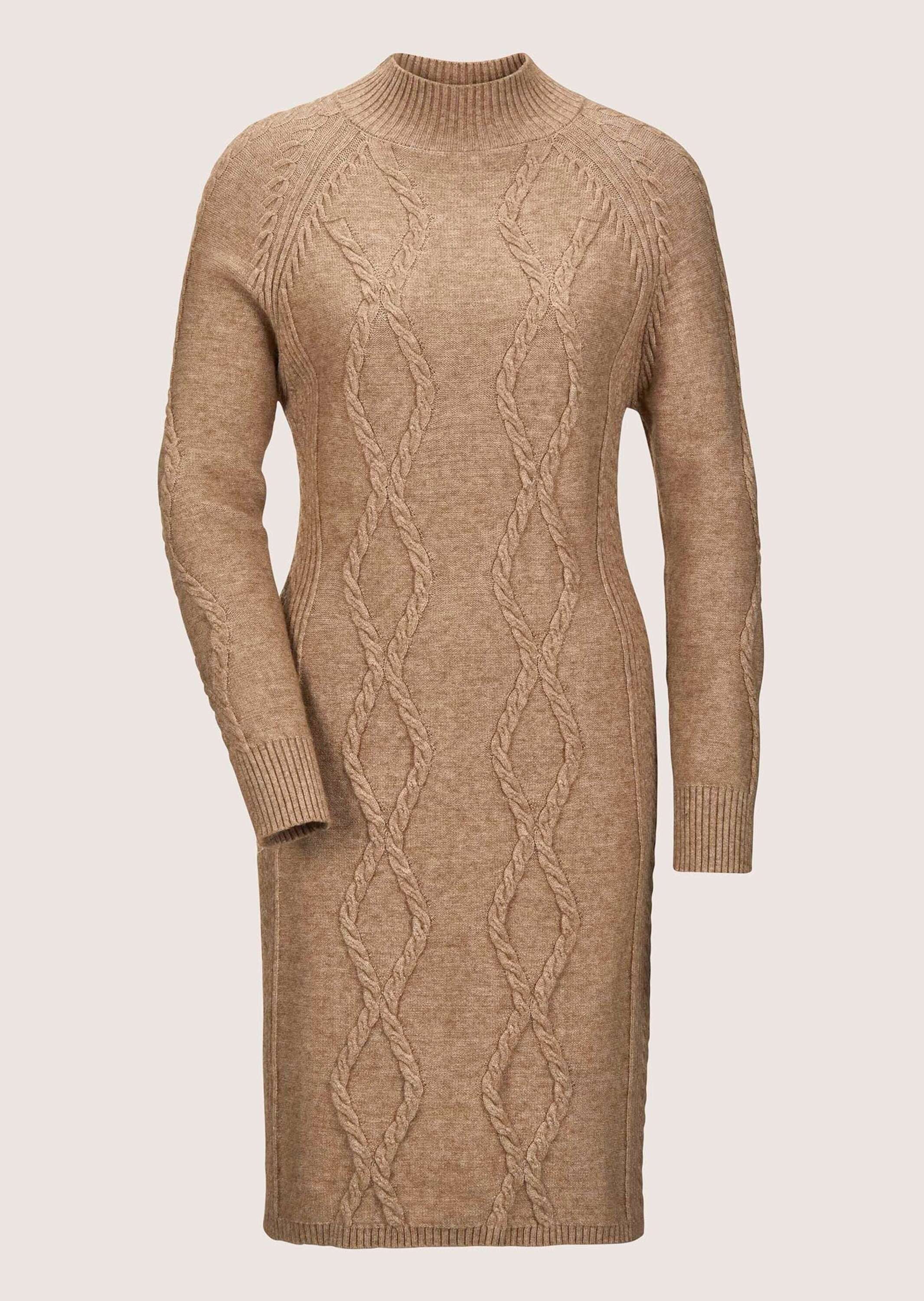 MADELEINE Strickkleid Strickkleid mit Zopfmuster