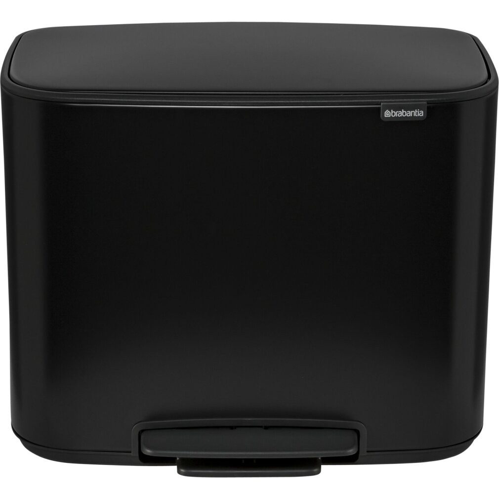 Brabantia Mülltrennsystem Bo Treteimer schwarz, 3 x 11 L
