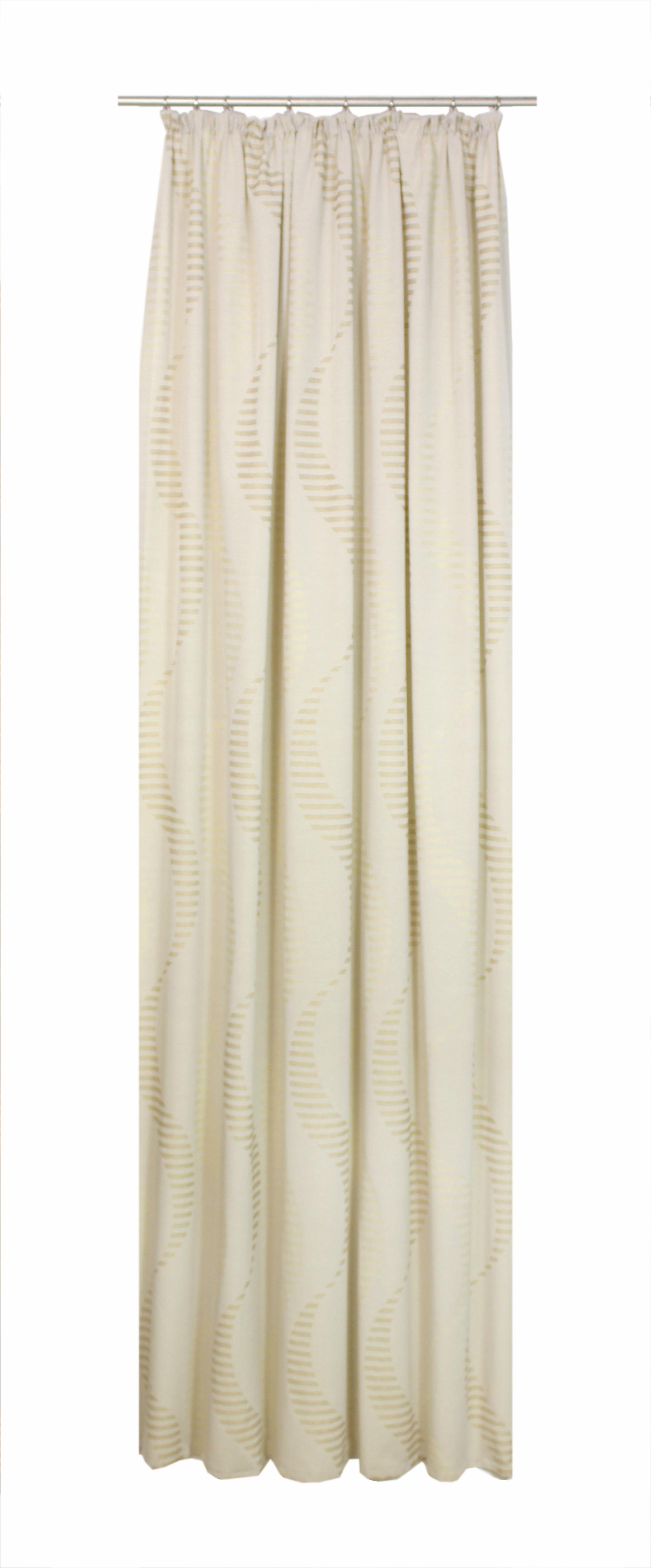 Vorhang Lupara, Wirth, Kräuselband (1 St), blickdicht, Jacquard beige | Fertiggardinen