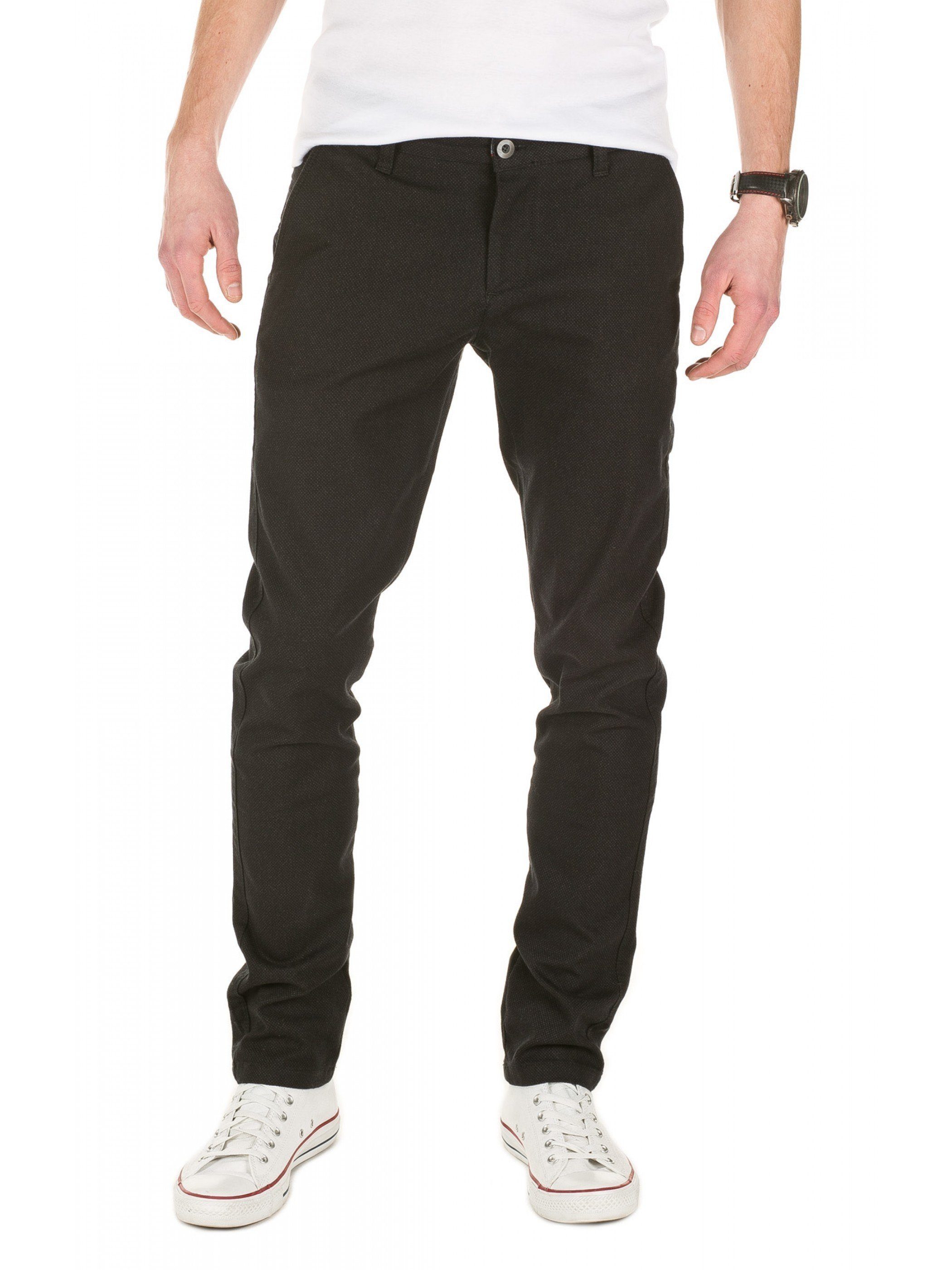 (caviar 4006) Chinohose Tragekomfort Rengar Chino mit hohem WOTEGA Pants Grau