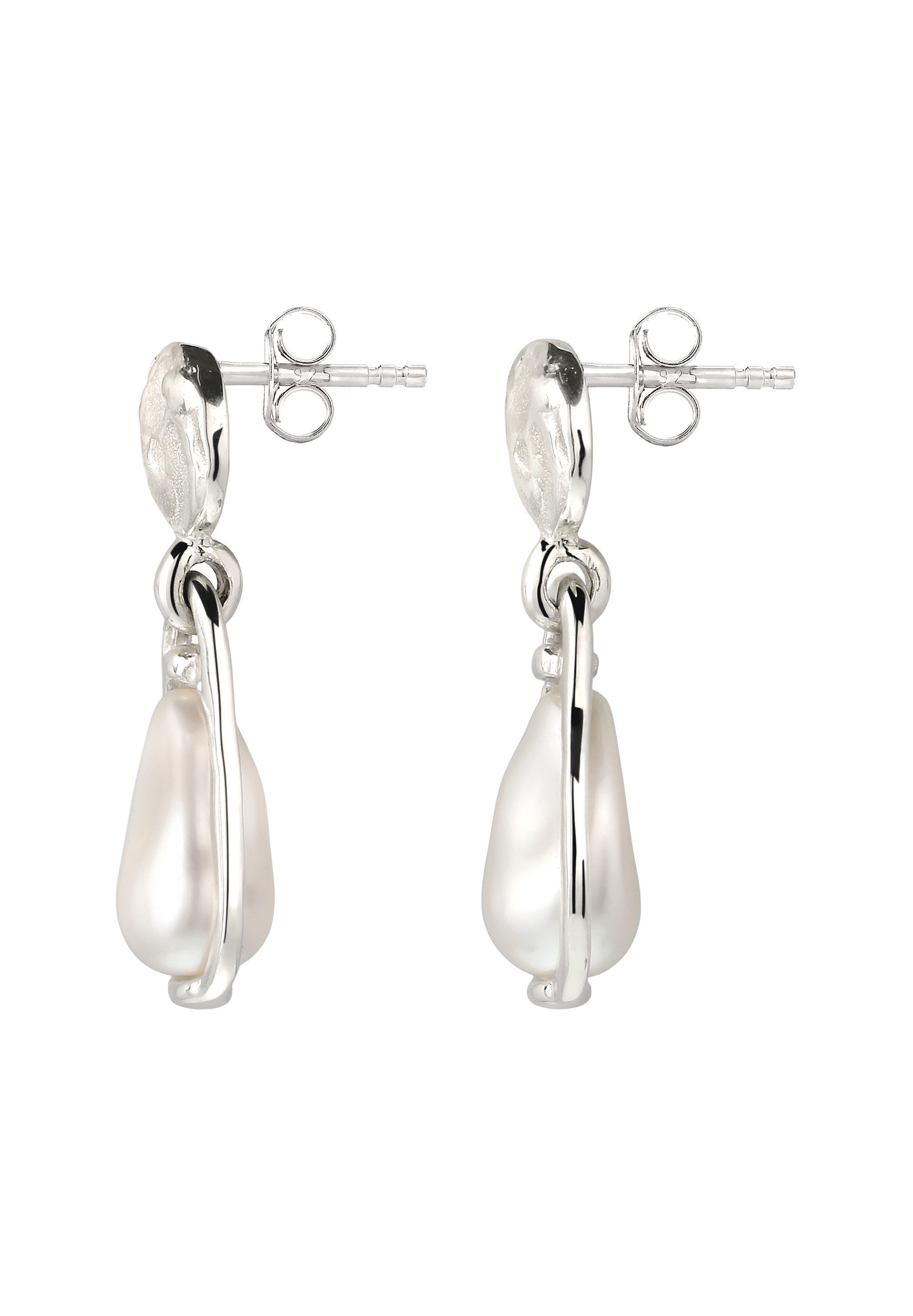 Elli Perlenohrringe Ohrstecker Kreis mit Perlen von Swarovski® 925 Sterling Silber