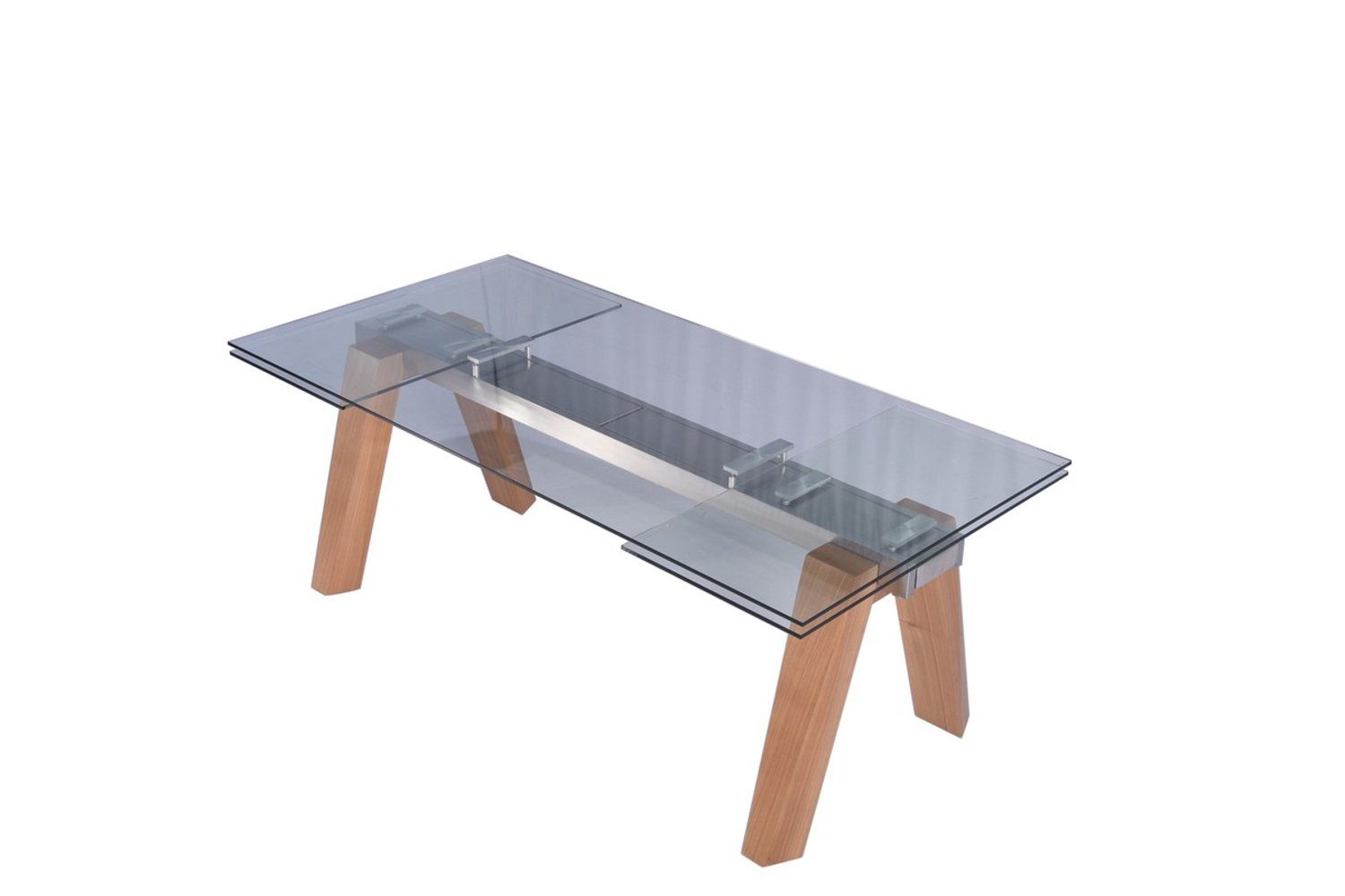 200x100 Tisch Esstisch aus cm KAWOLA MOUNTY, ausziehbar Esszimmertisch Glas