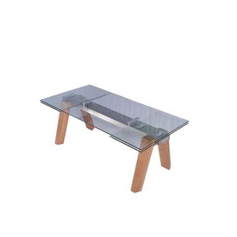 KAWOLA Esstisch MOUNTY, Tisch Esszimmertisch aus Glas 200x100 cm ausziehbar