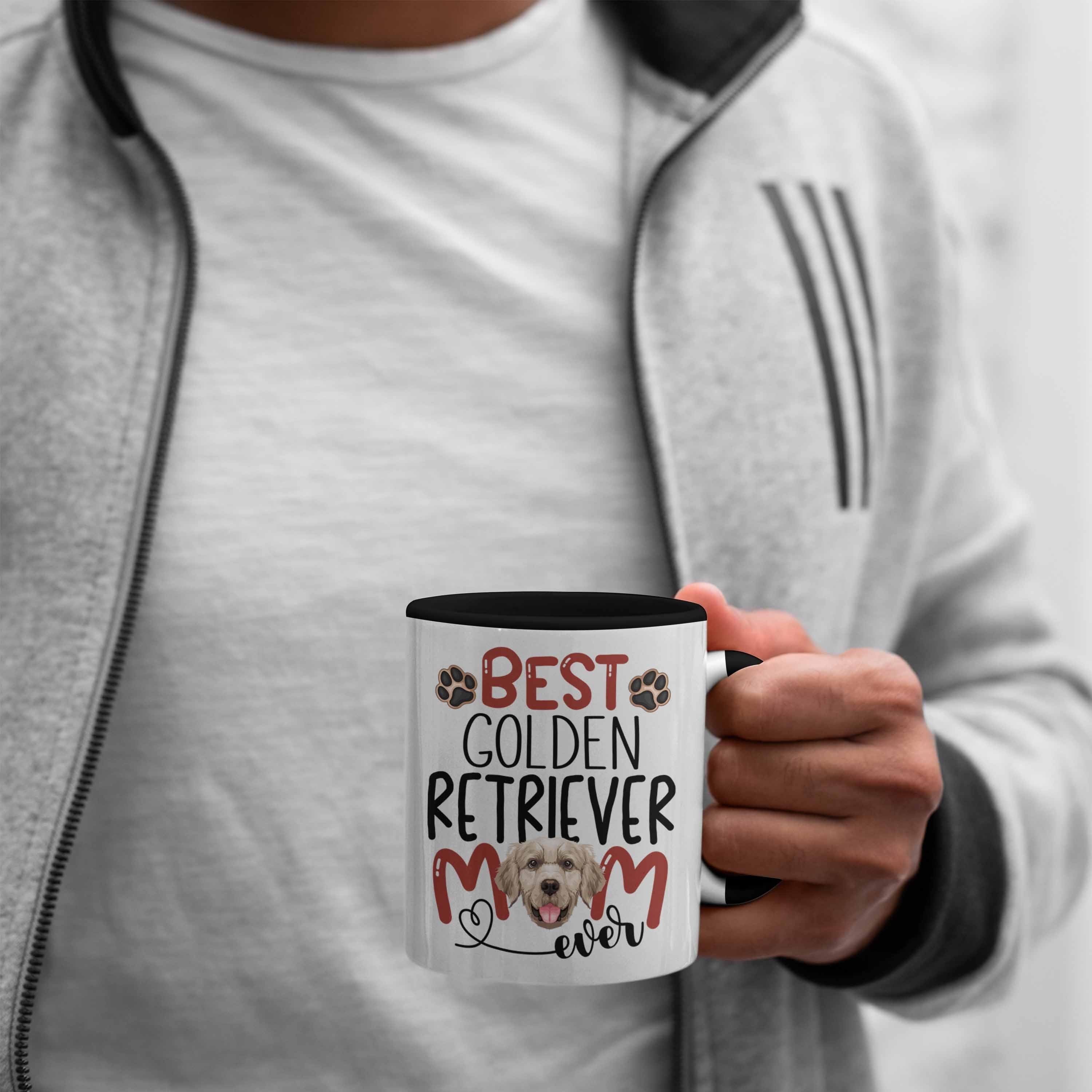 Trendation Tasse Spruch Retriever Geschen Tasse Mom Lustiger Besitzerin Schwarz Golden Geschenk