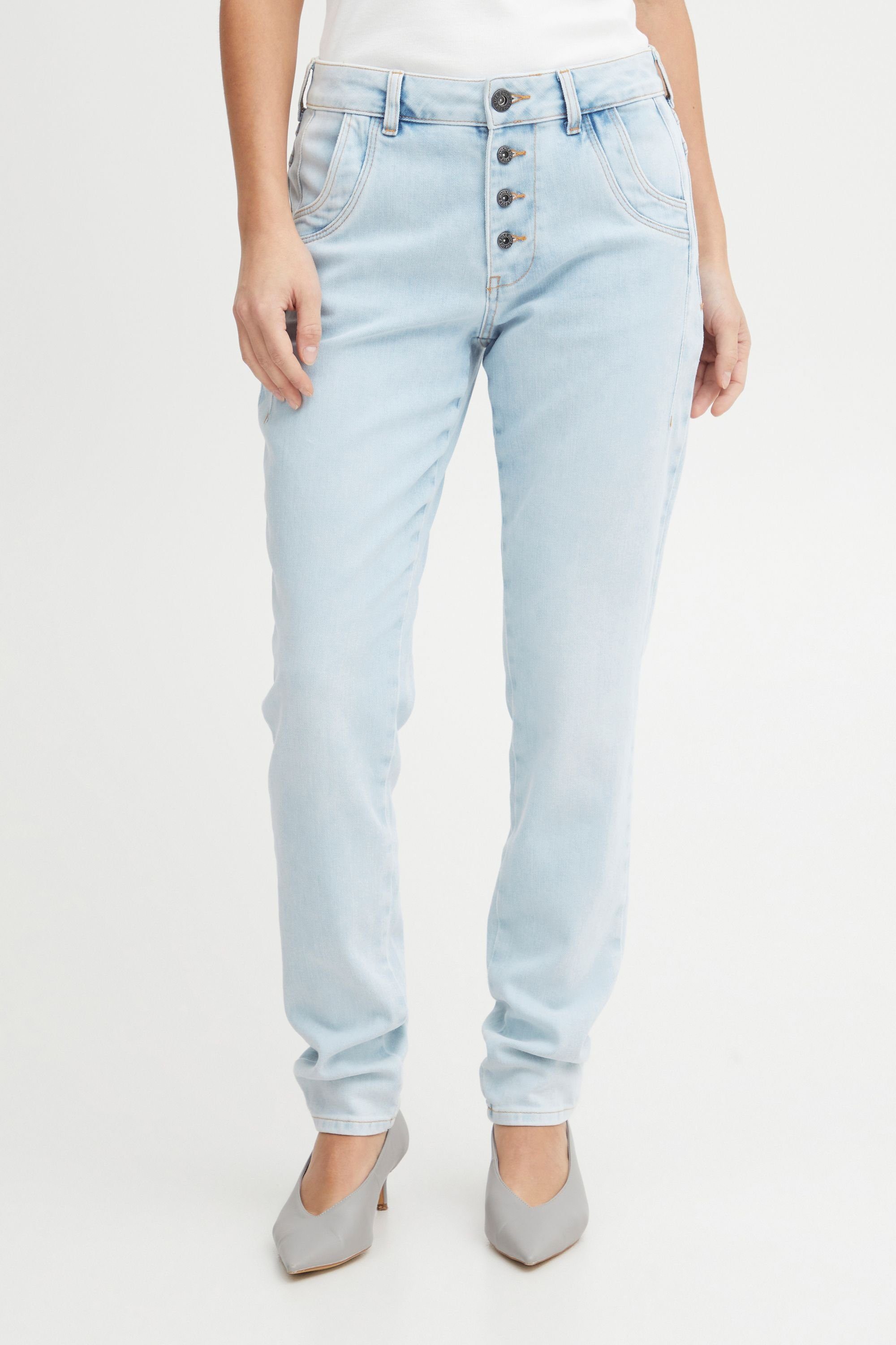 Pulz Jeans 5-Pocket-Jeans PZMELINA (201832) Loose Leg Jeans blue Skinny Bleached denim