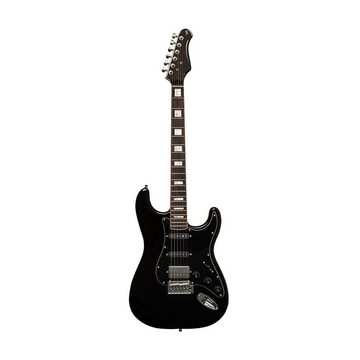 Stagg E-Gitarre SES-60 BLK E-Gitarre mit massivem Erlenkorpus