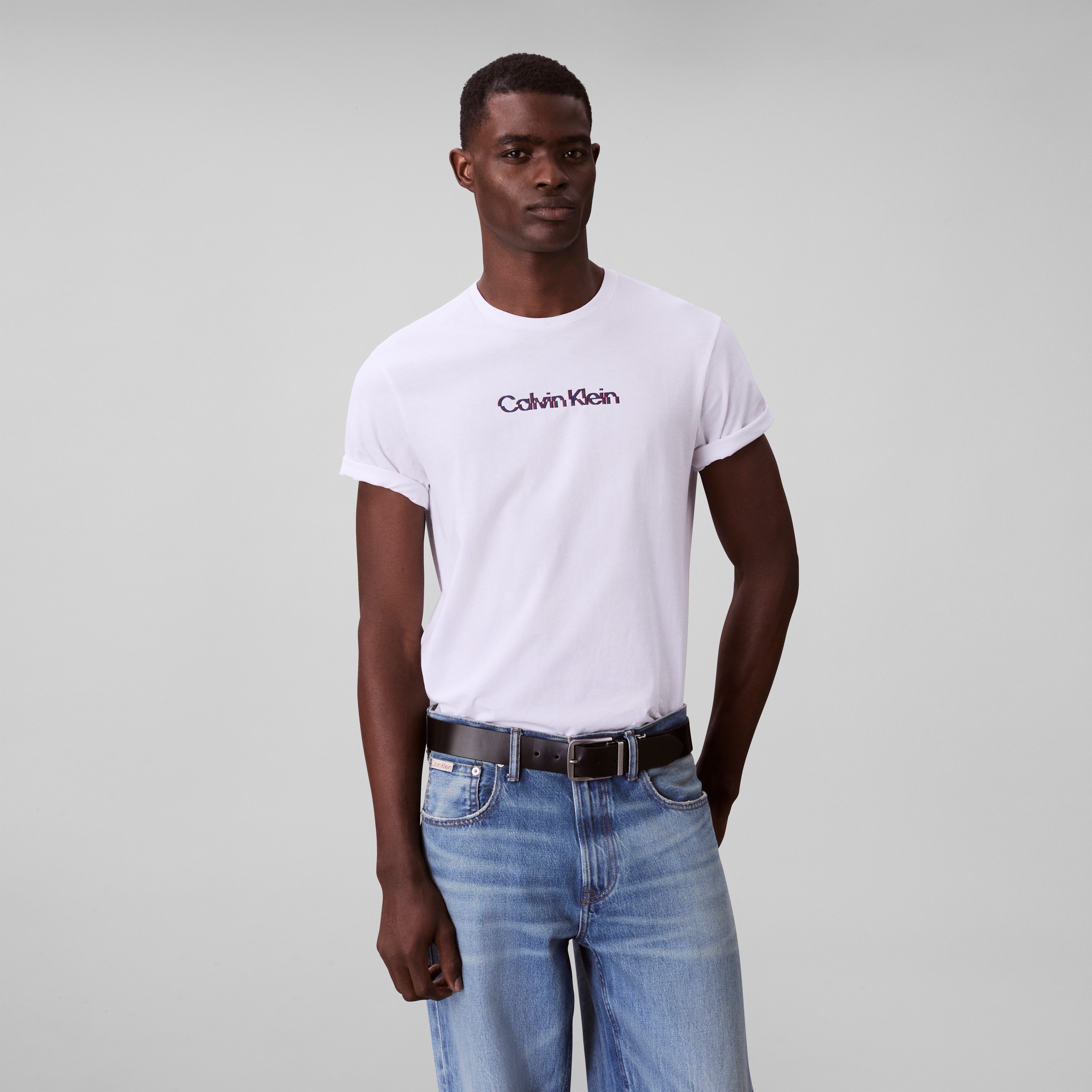 Calvin Klein Jeans T-Shirt SS GLITCHED LOGO EU CLASSIC TEE Mit Rundhalsauss günstig online kaufen