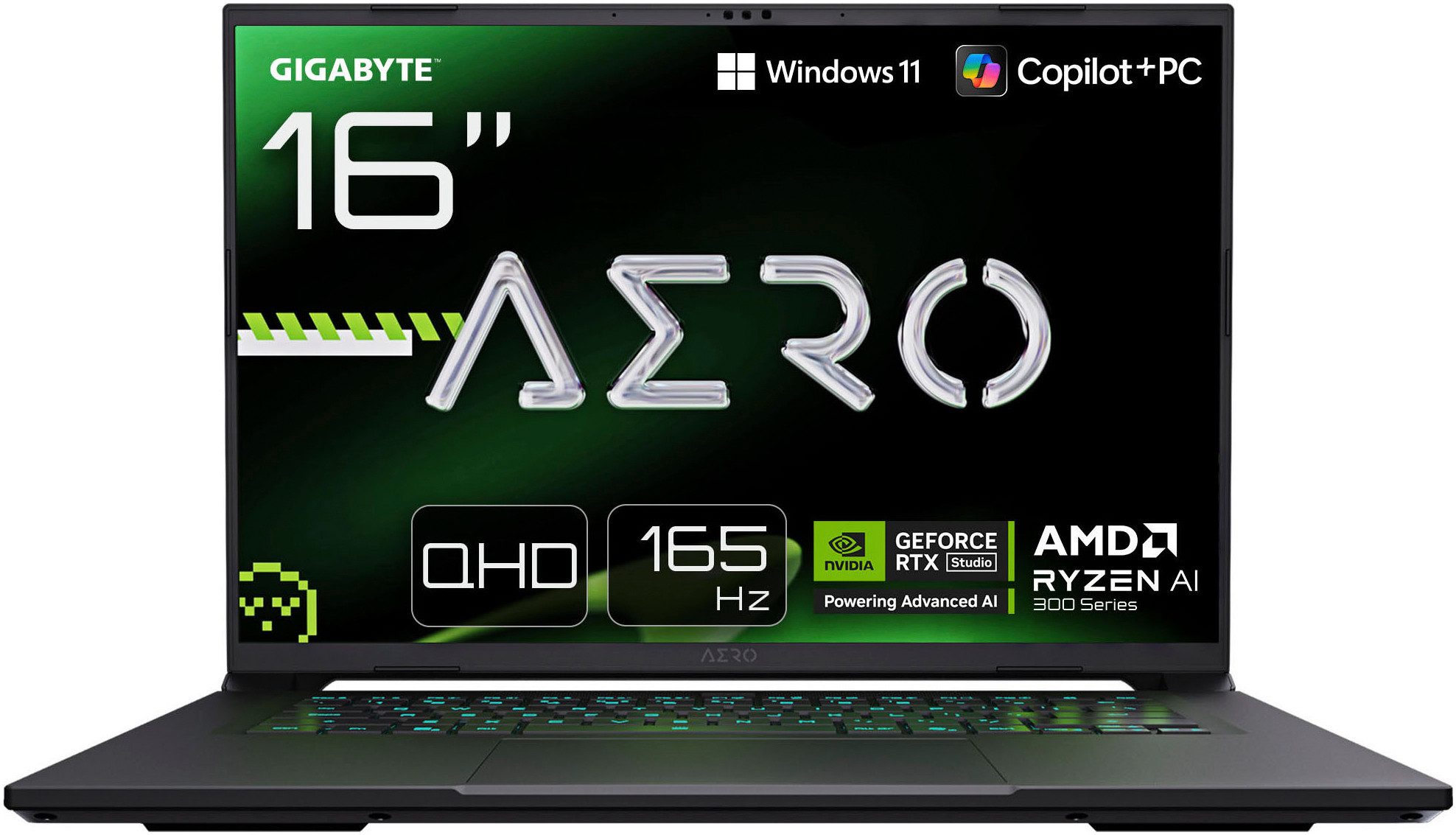 Gigabyte Aero X16 1VH93DEC64AH Gaming-Notebook (40,6 cm/16 Zoll, AMD Ryzen™ AI 7 350, GeForce RTX 5060, 1000 GB SSD)