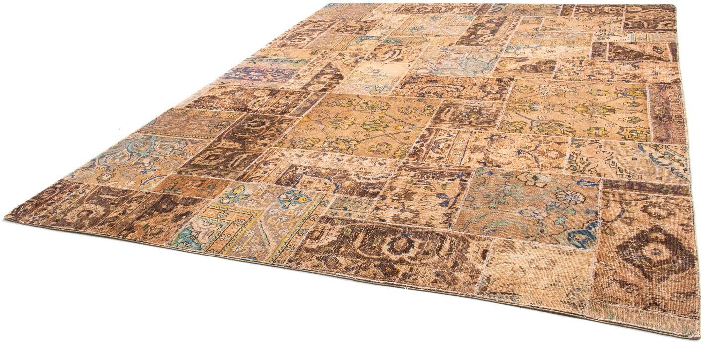 Teppich Patchwork - 305 x 242 cm - mehrfarbig, morgenland, rechteckig, Höhe: 7 mm, Wohnzimmer, Handgeknüpft, Einzelstück mit Zertifikat