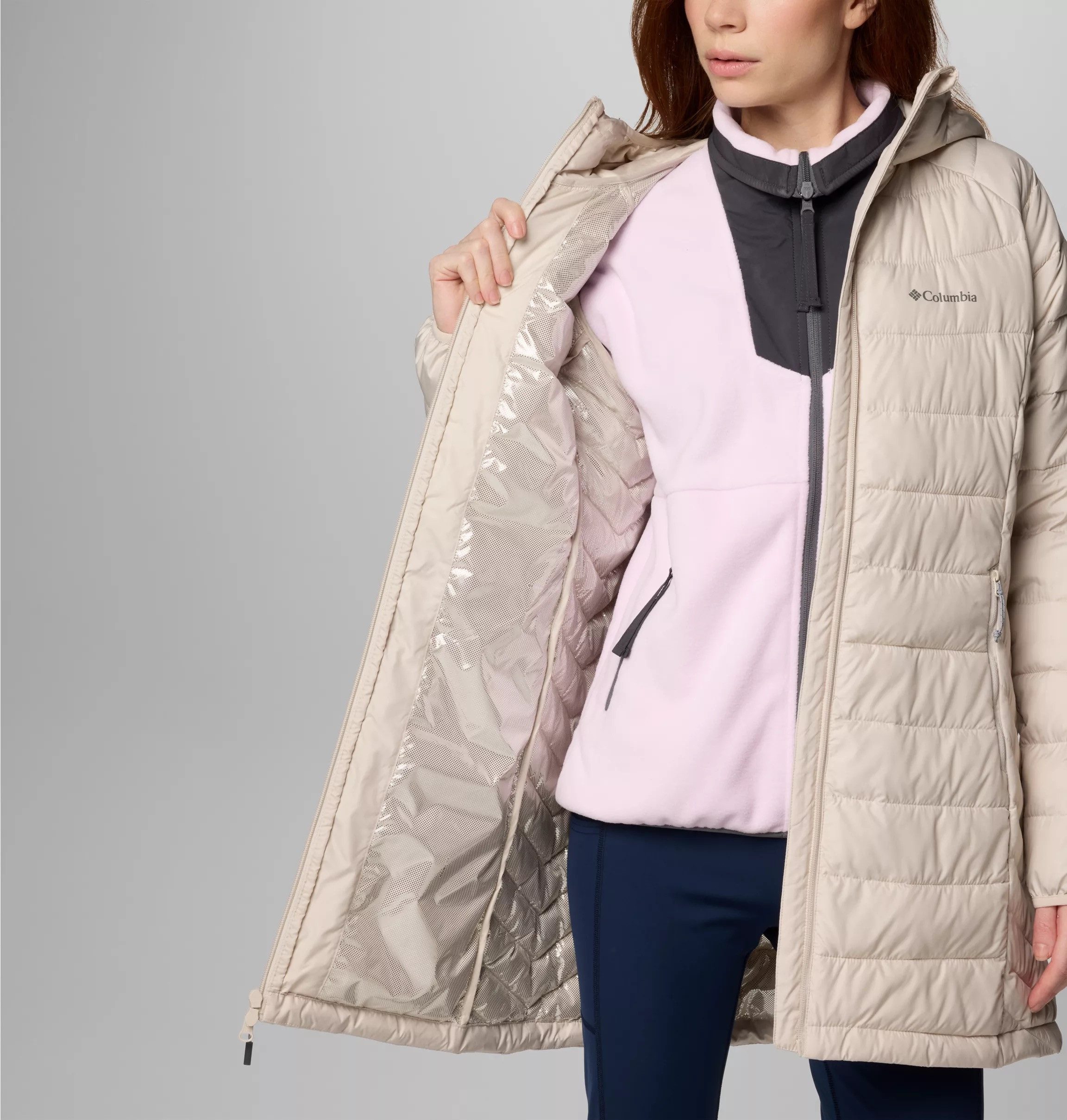 Columbia Steppmantel Powder Lite II Mid Jacket mit 2-Wege-Reißverschluss, wärmeisolierende Wattierung, aus Polyester – Bild 5 von 5