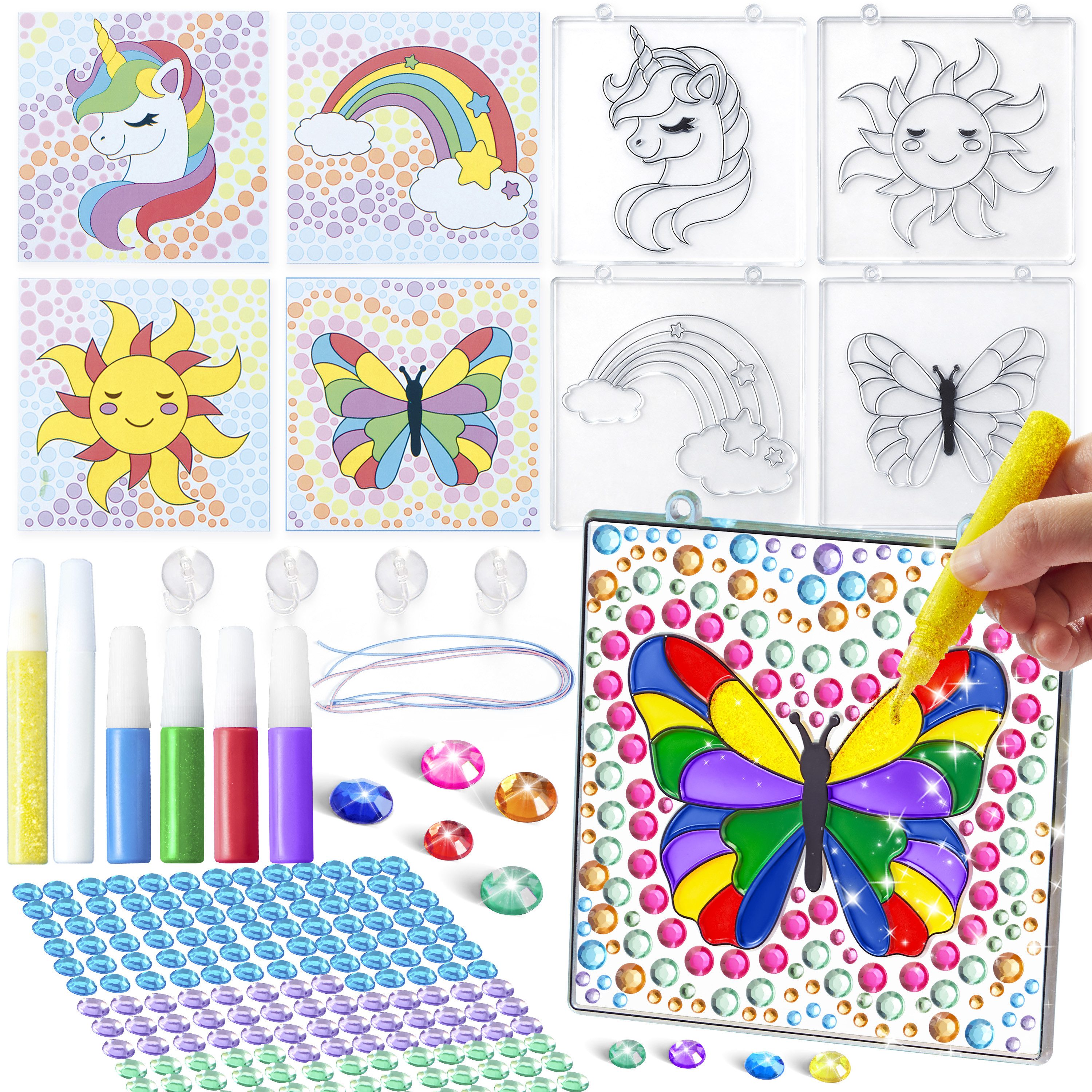 Klever Kits Malen nach Zahlen Klever Kits Suncatcher Fenster Bastelsets für Kinder