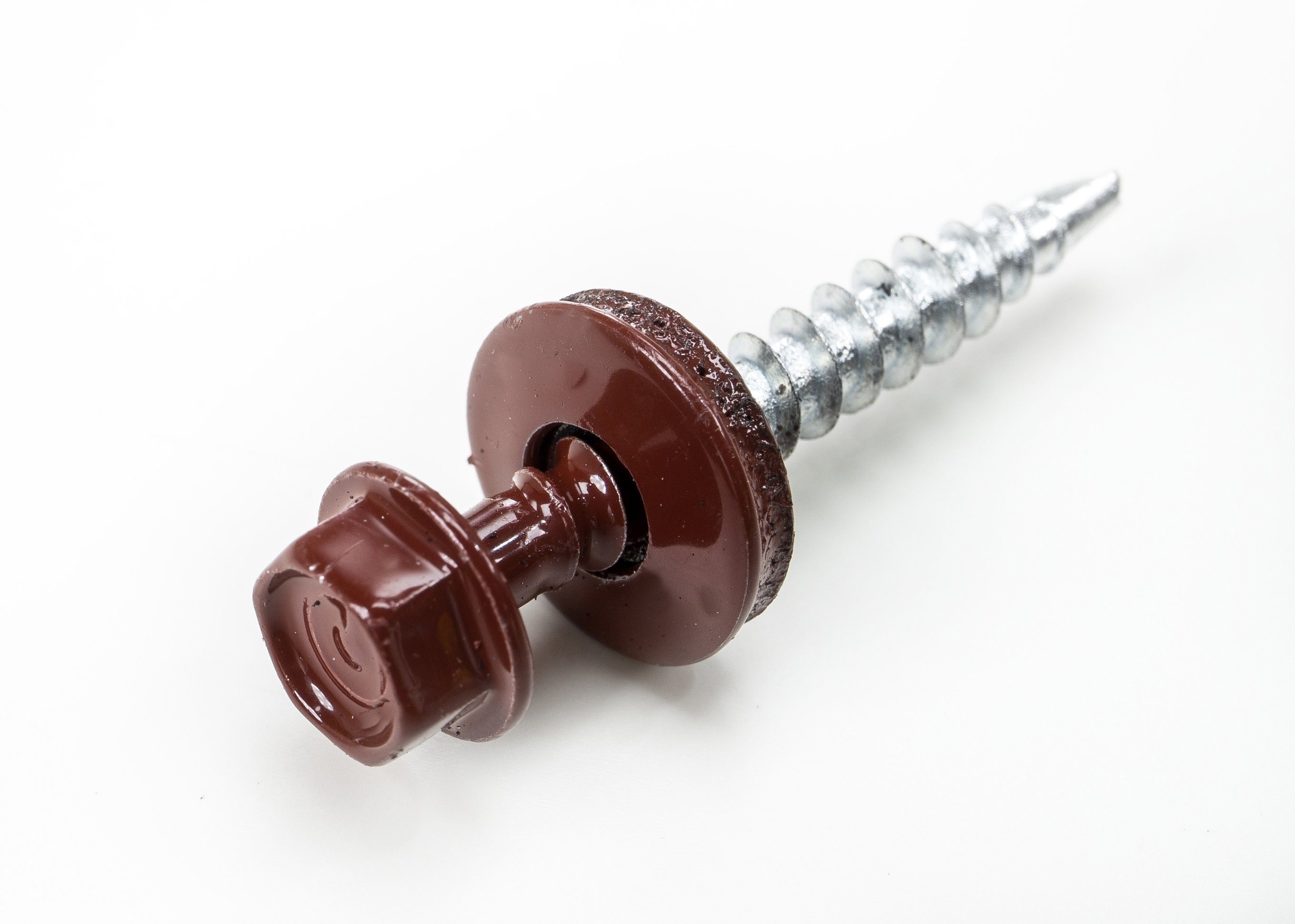 Blechschraube 250 St. selbstbohrende Schrauben RAL3009 Oxidrot 4,8x35 mm