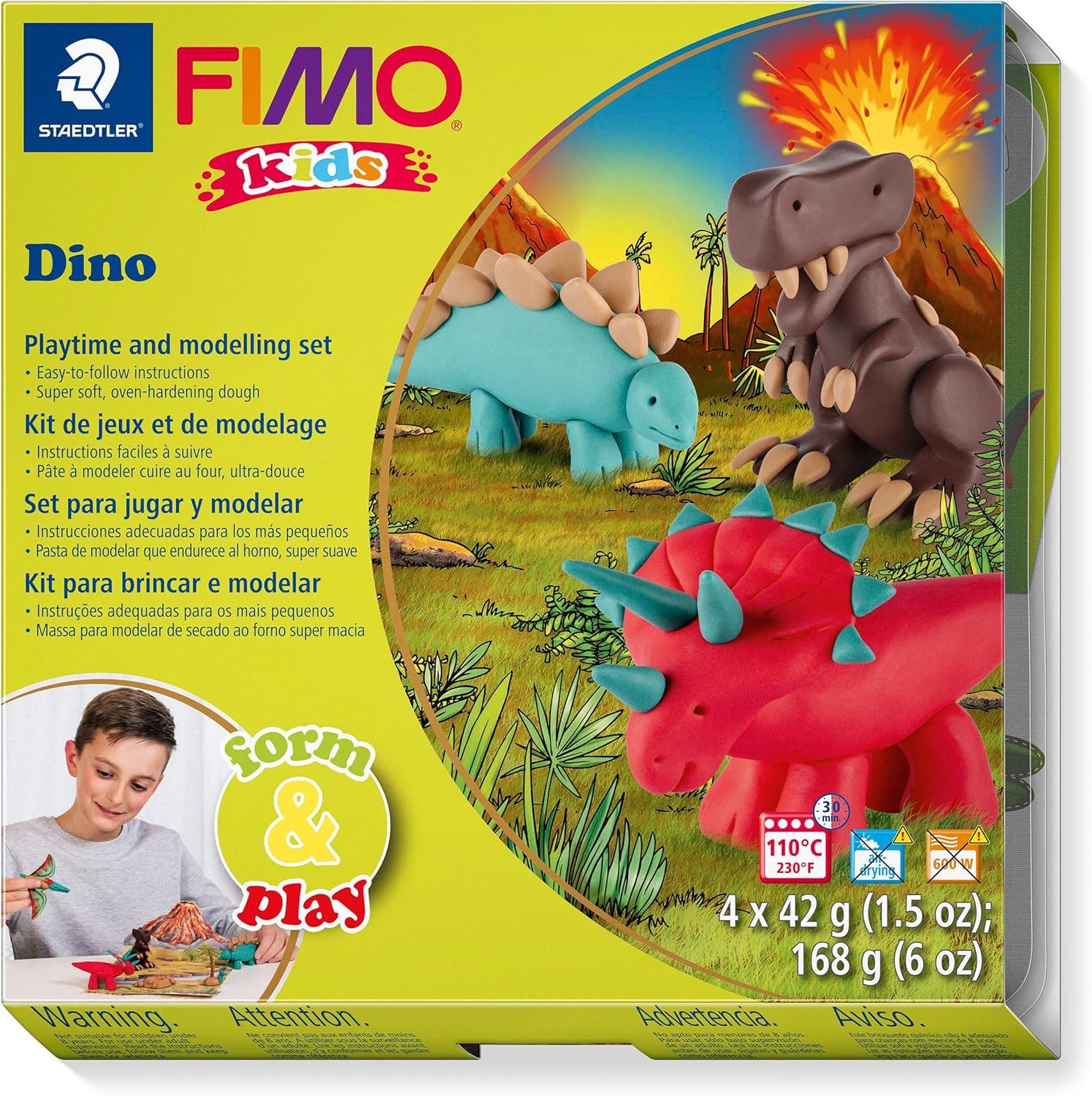 FIMO Knete FIMO Kids Form & Play Dino Set - Kreative Knete zum Spielen