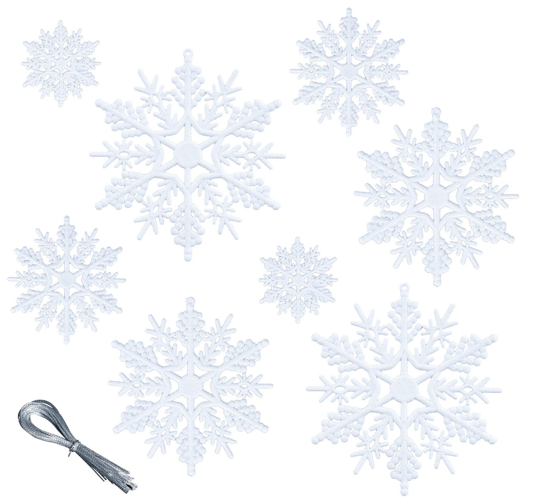 Winter Stück weiße Christbaumschmuck für Schneeflocken-Ornamente, 56 Homewit Ornamente den