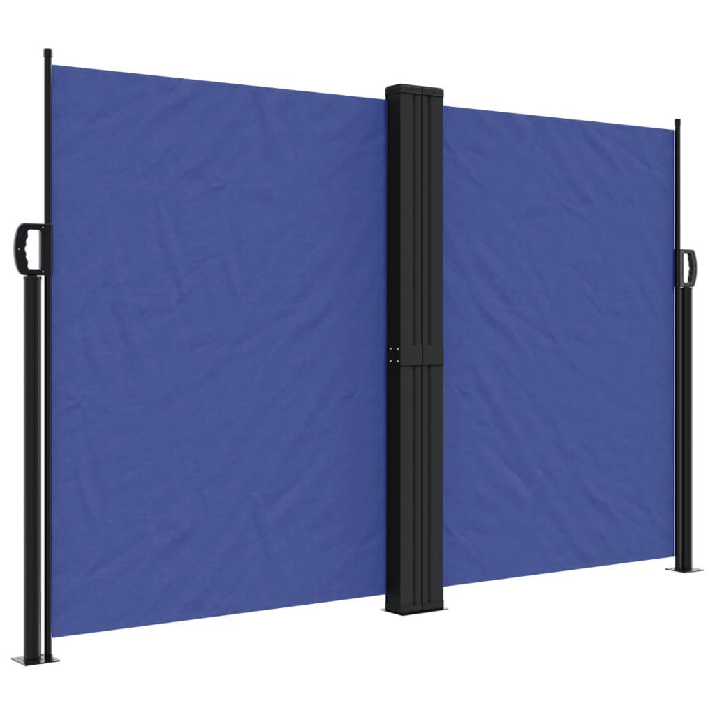 Seitenmarkise 160 x 600 cm Seitenmarkise Ausziehbar Blau 160x600 cm