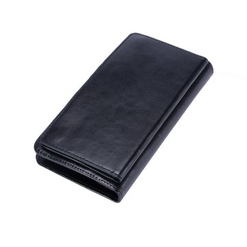 K-S-Trade Handyhülle für Apple iPhone 14 Pro Max, 360° Hülle schwarz Kunstleder Case BookCase WalletCase