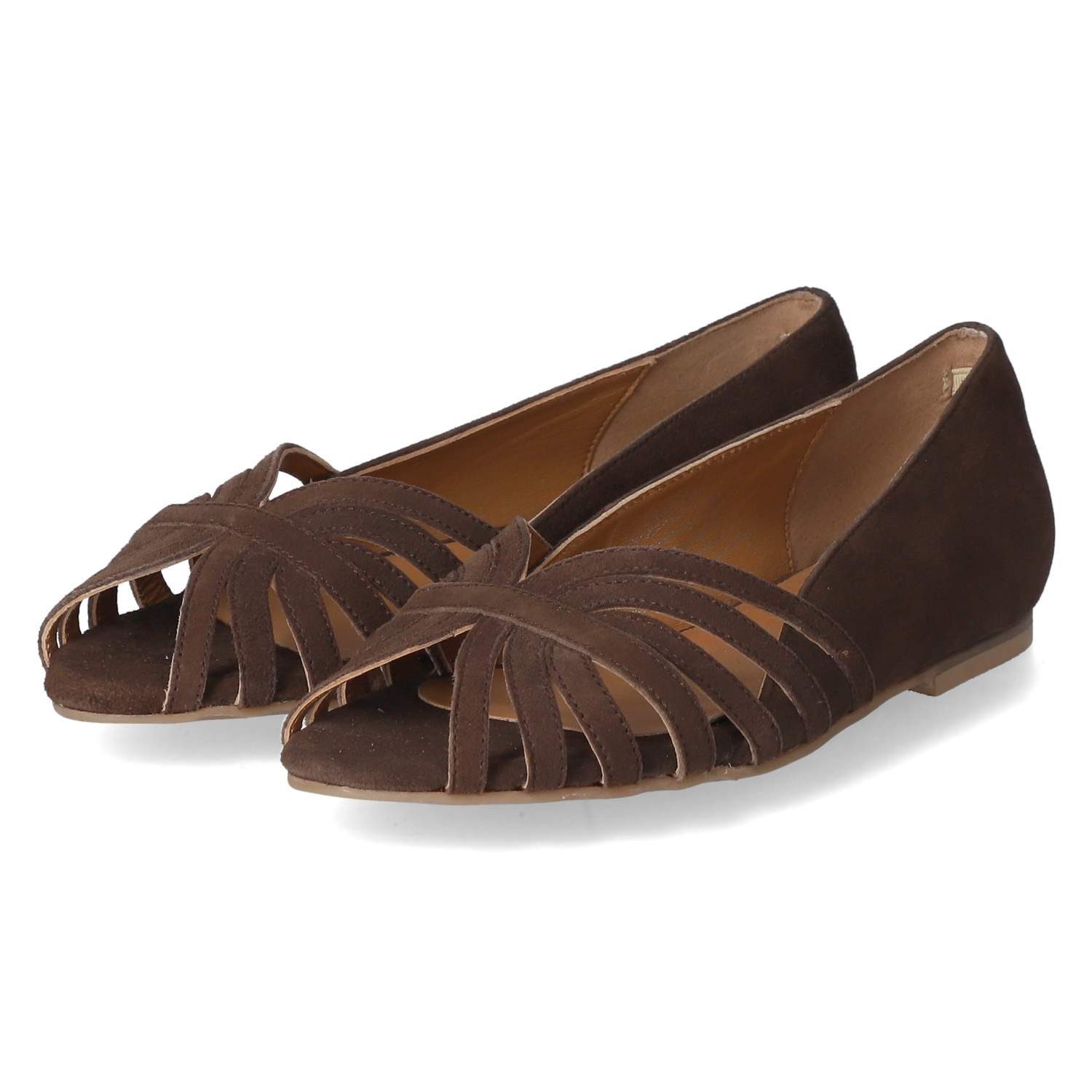 Copenhagen Studios Copenhagen Shoes CS8567-004 DARK BROWN Damen Rauleder braun Ballerina