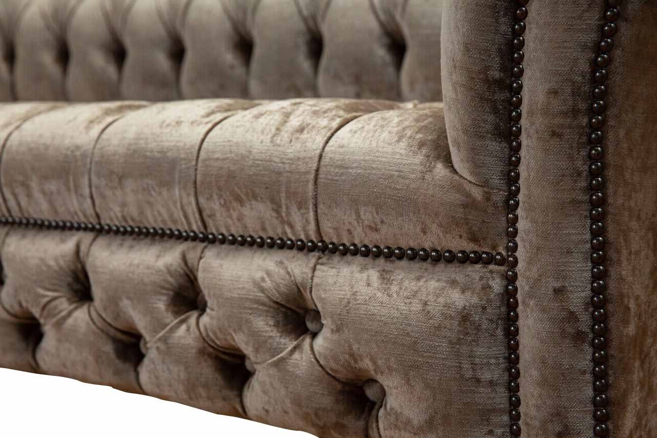 Sofa Dreisitzer JVmoebel Klassisch Chesterfield-Sofa, Design Chesterfield Couch Wohnzimmer