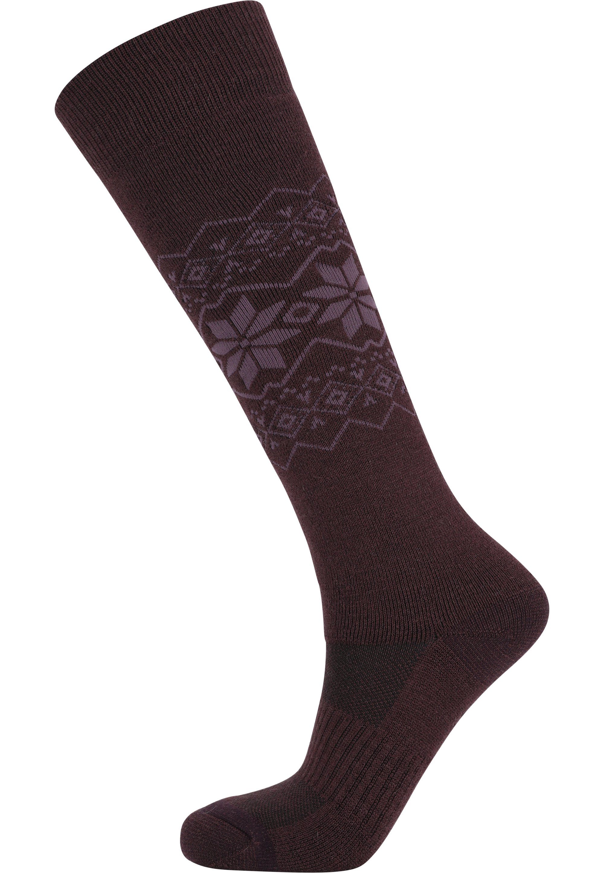 Jacquard-Muster trendigem ENDURANCE mit lila Socken Ossar (1-Paar)