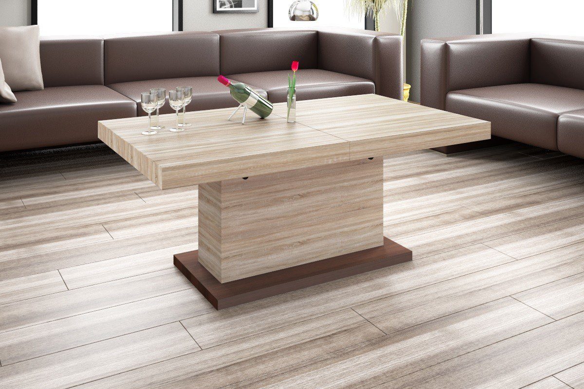 designimpex Couchtisch H-333 Sonoma Eiche / günstig online kaufen
