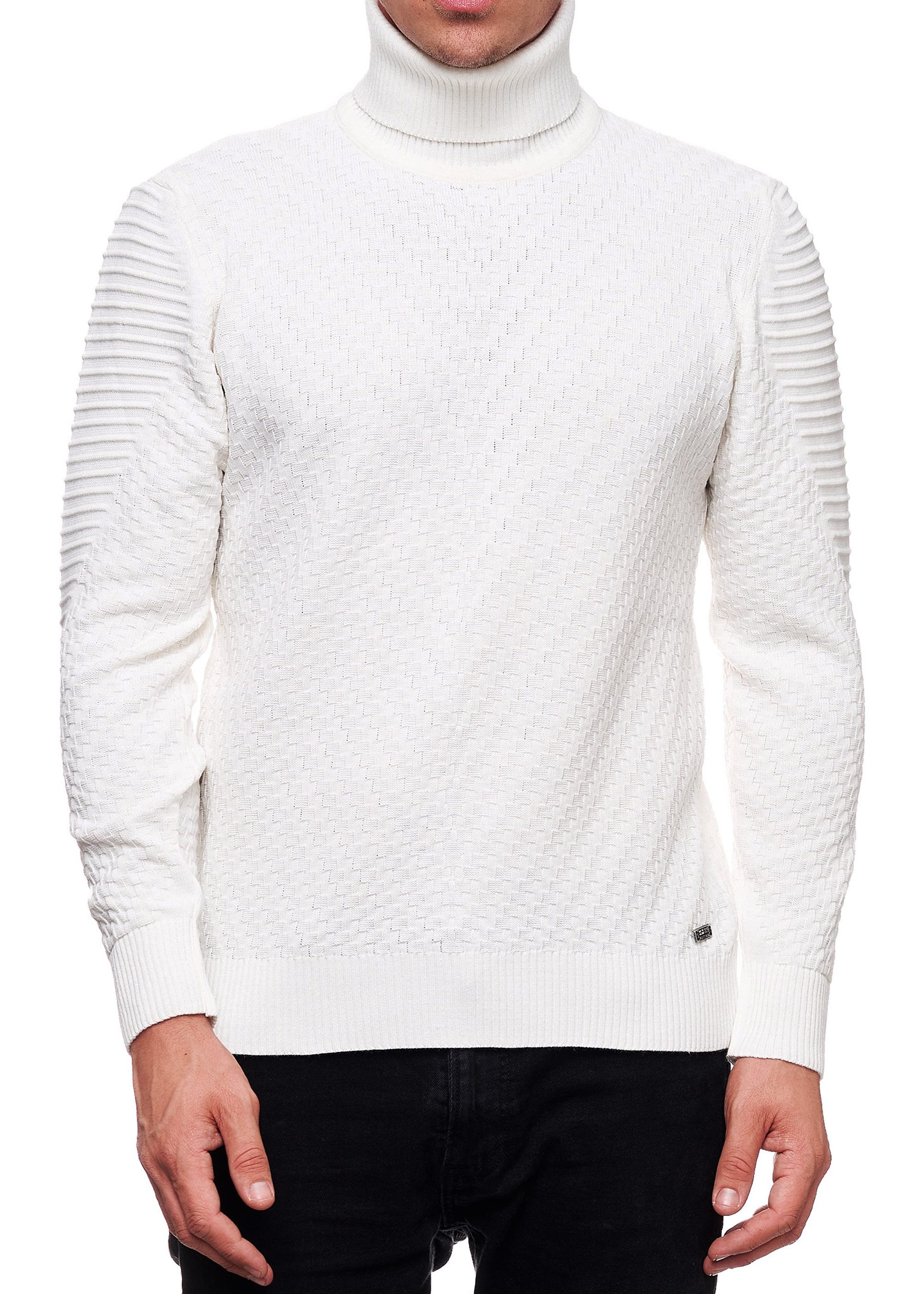 R-NEAL Rollkragenpullover Rollkragenpullover Herren Feinstrickpullover mit günstig online kaufen