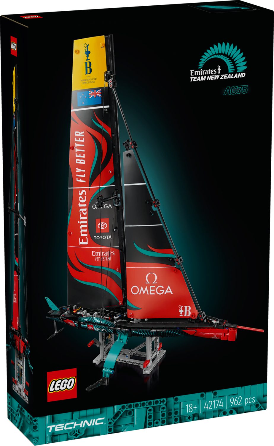LEGO® Technic Emirates Team New Zealand AC75 Rennjacht Konstruktionsspielsteine, (Emirates Team New Zealand AC75 Rennjacht, Klemmbausteine), Made in Europe