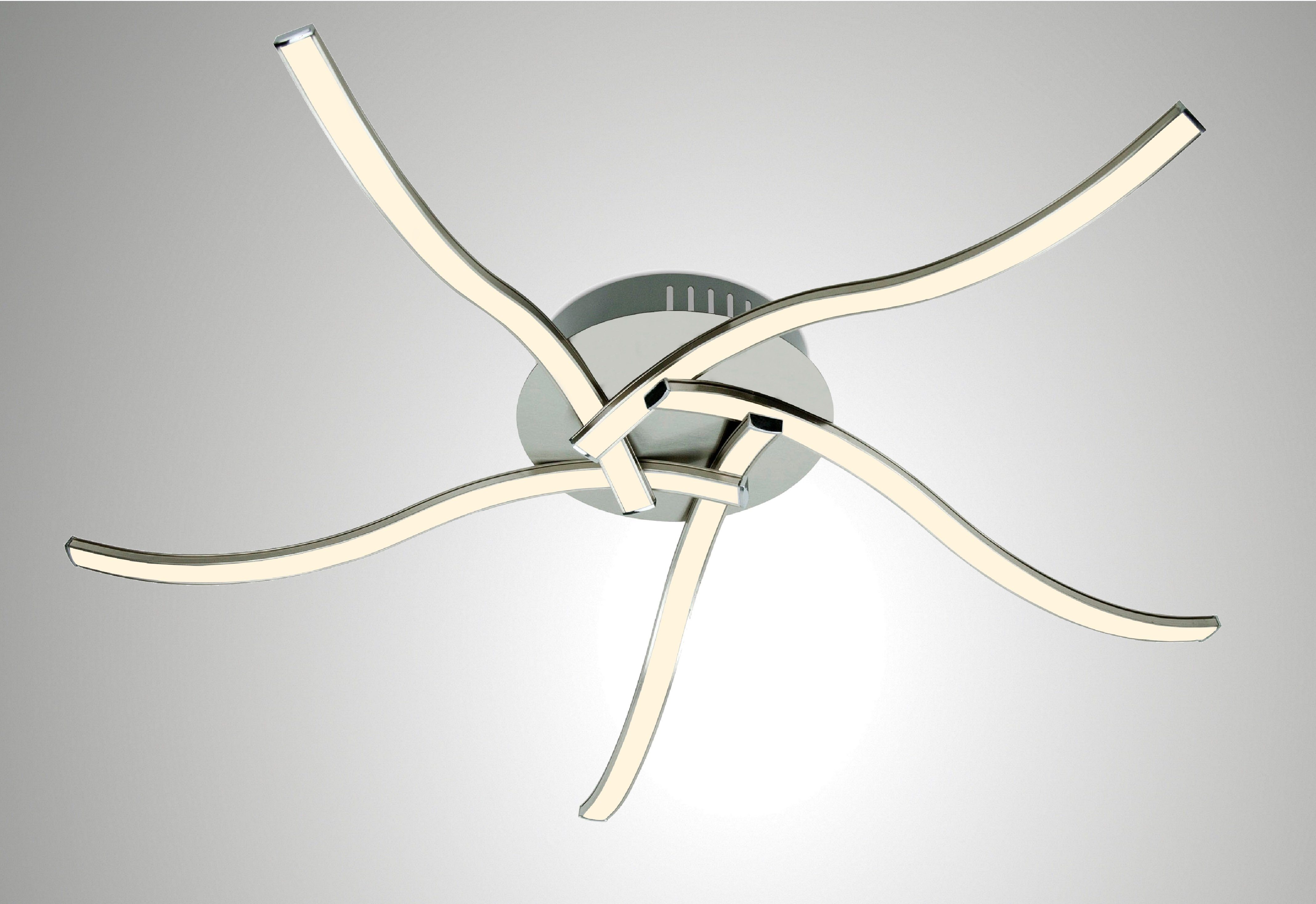 TRANGO LED Deckenleuchte, 3161 Design LED-Deckenleuchte Serie *WAVE* 5 Flam günstig online kaufen