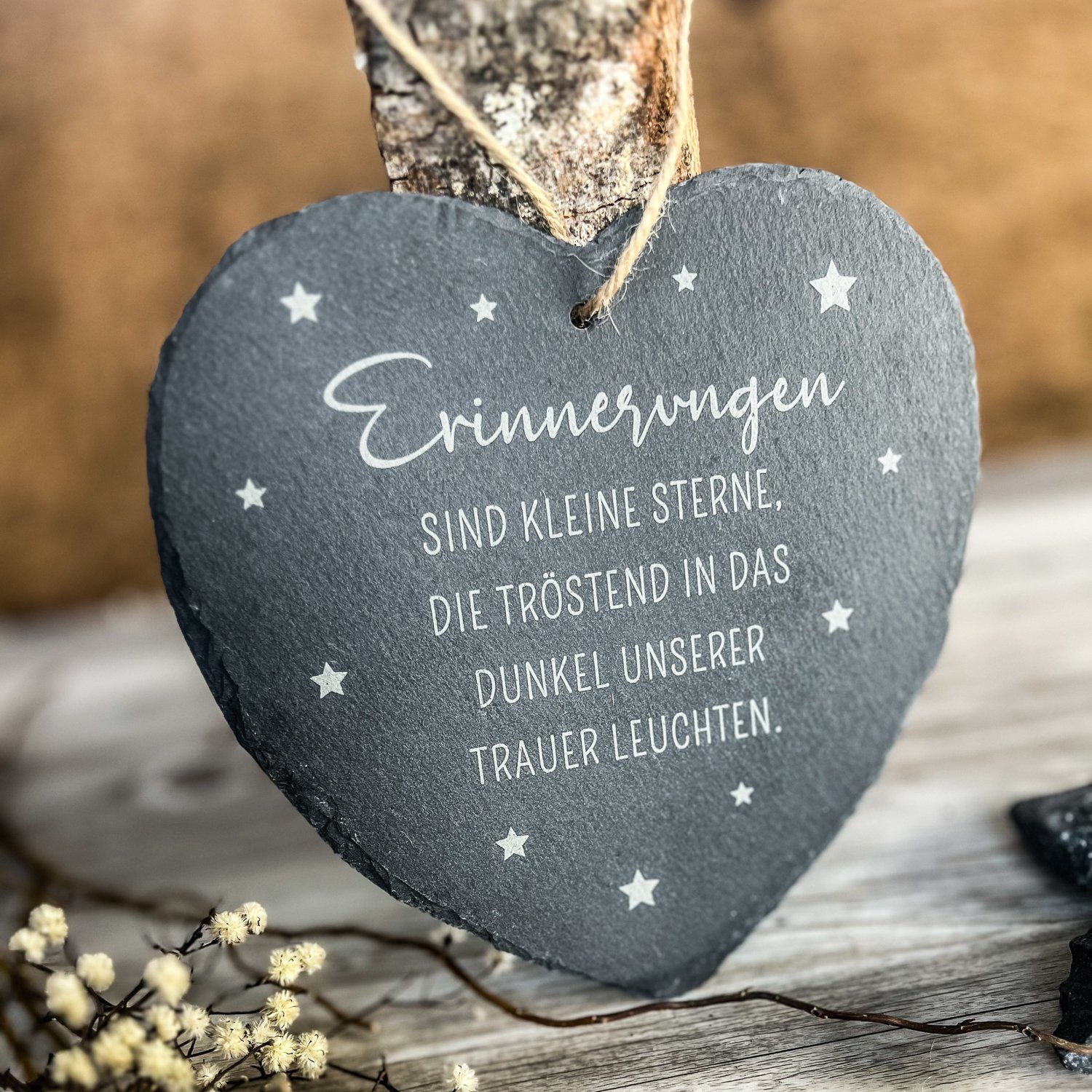 Spruchreif® Dekohänger Großes Schieferherz mit Gravur, Wanddeko günstig online kaufen