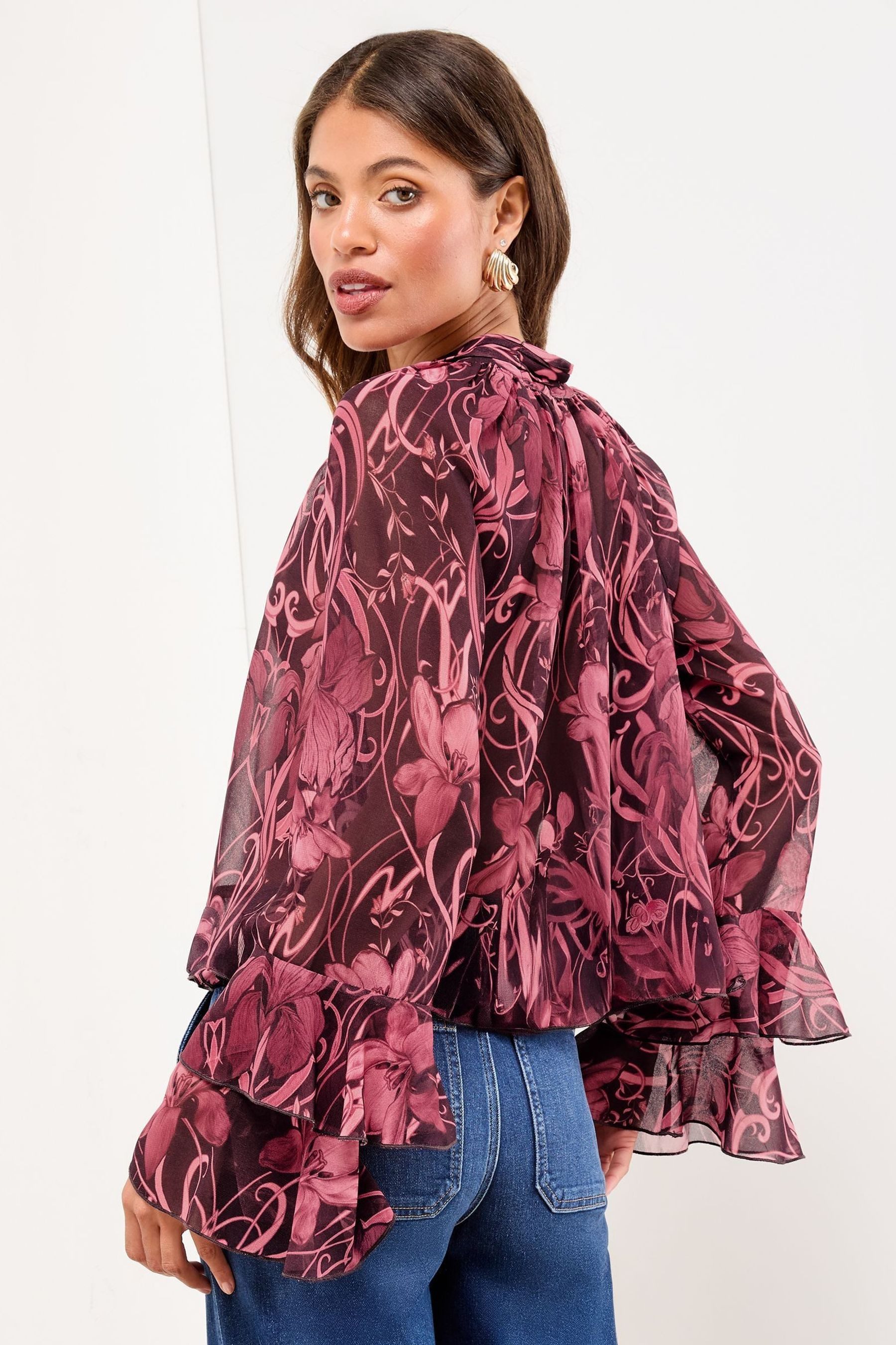 LIPSY Langarmbluse Lipsy Bluse mit Schluppe, Regular (1-tlg) günstig online kaufen