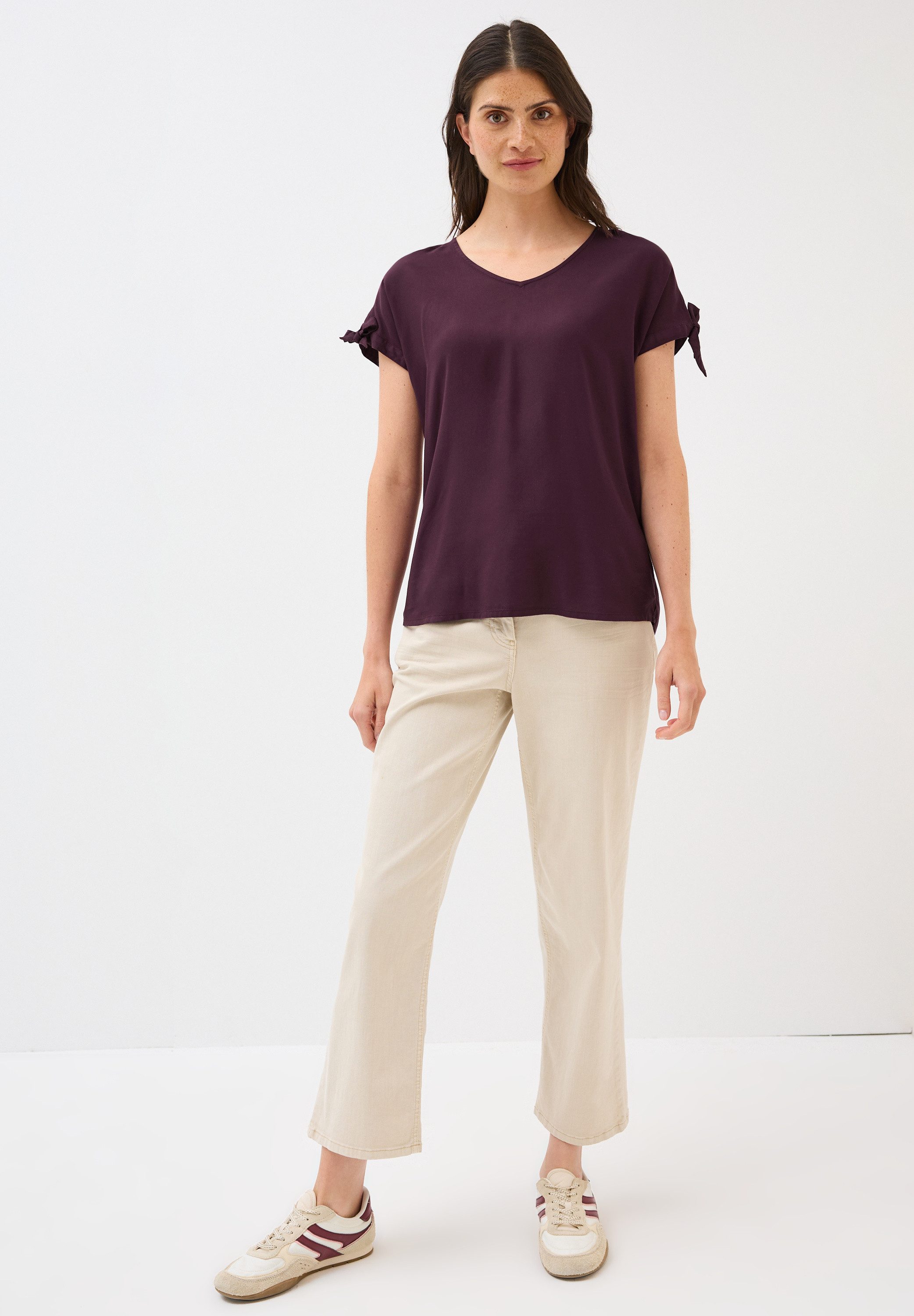 CECIL Kurzarmbluse aus softer Viskose