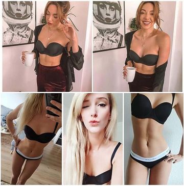 FIDDY Bralette Trägerloser BH mitBügel Starker Halt Push Up BH mit AbnehmbarenTrägern