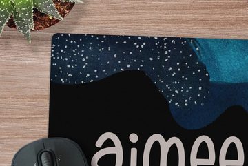 MuchoWow Gaming Mauspad Aimee - Pastell - Mädchen (1-St), Mousepad mit Rutschfester Unterseite, Gaming, 40x40 cm, XXL, Großes