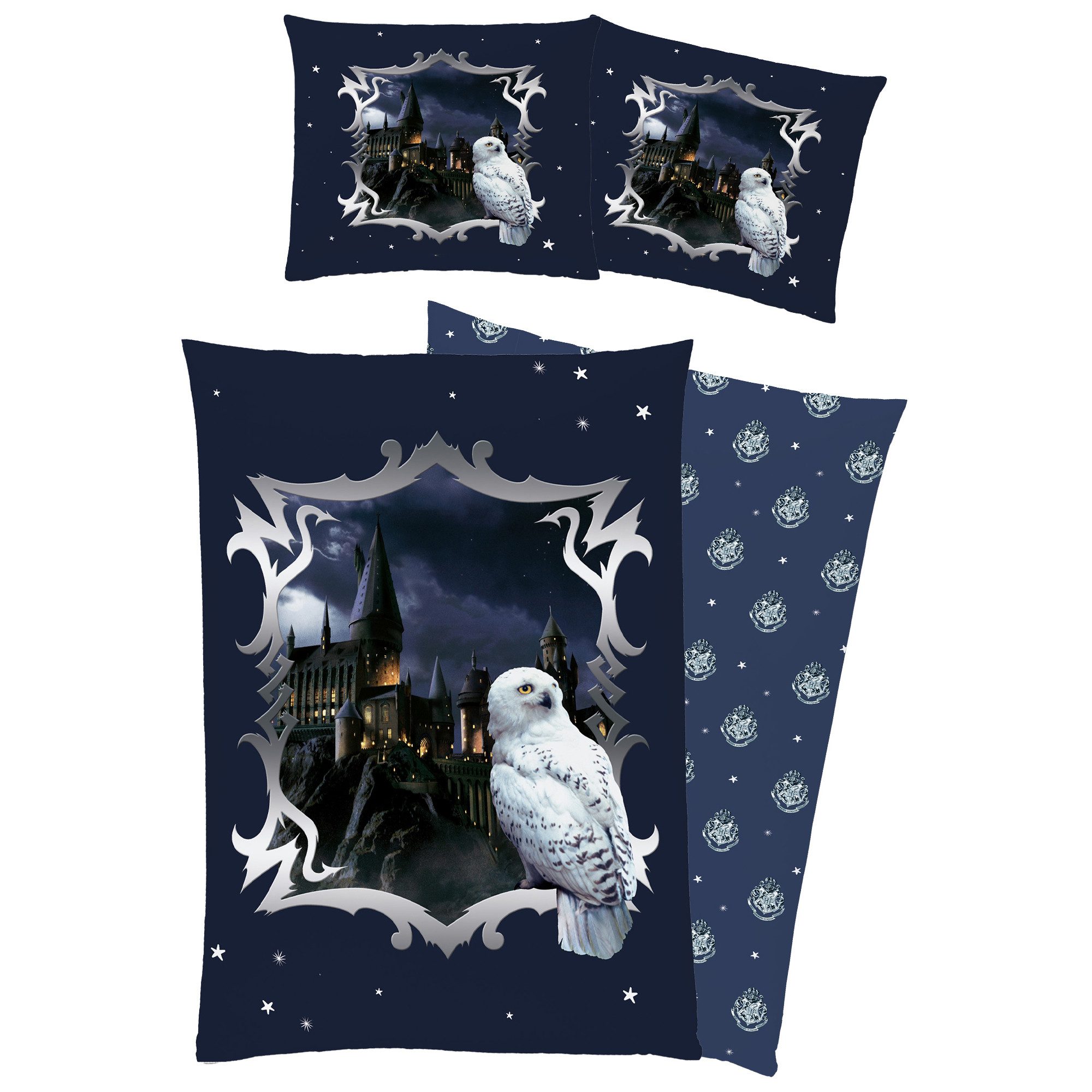 Kinderbettwäsche Harry Potter Stars Bettwäsche Linon / Renforcé, BERONAGE, 100% Baumwolle, 2 teilig, 135x200 + 80x80 cm