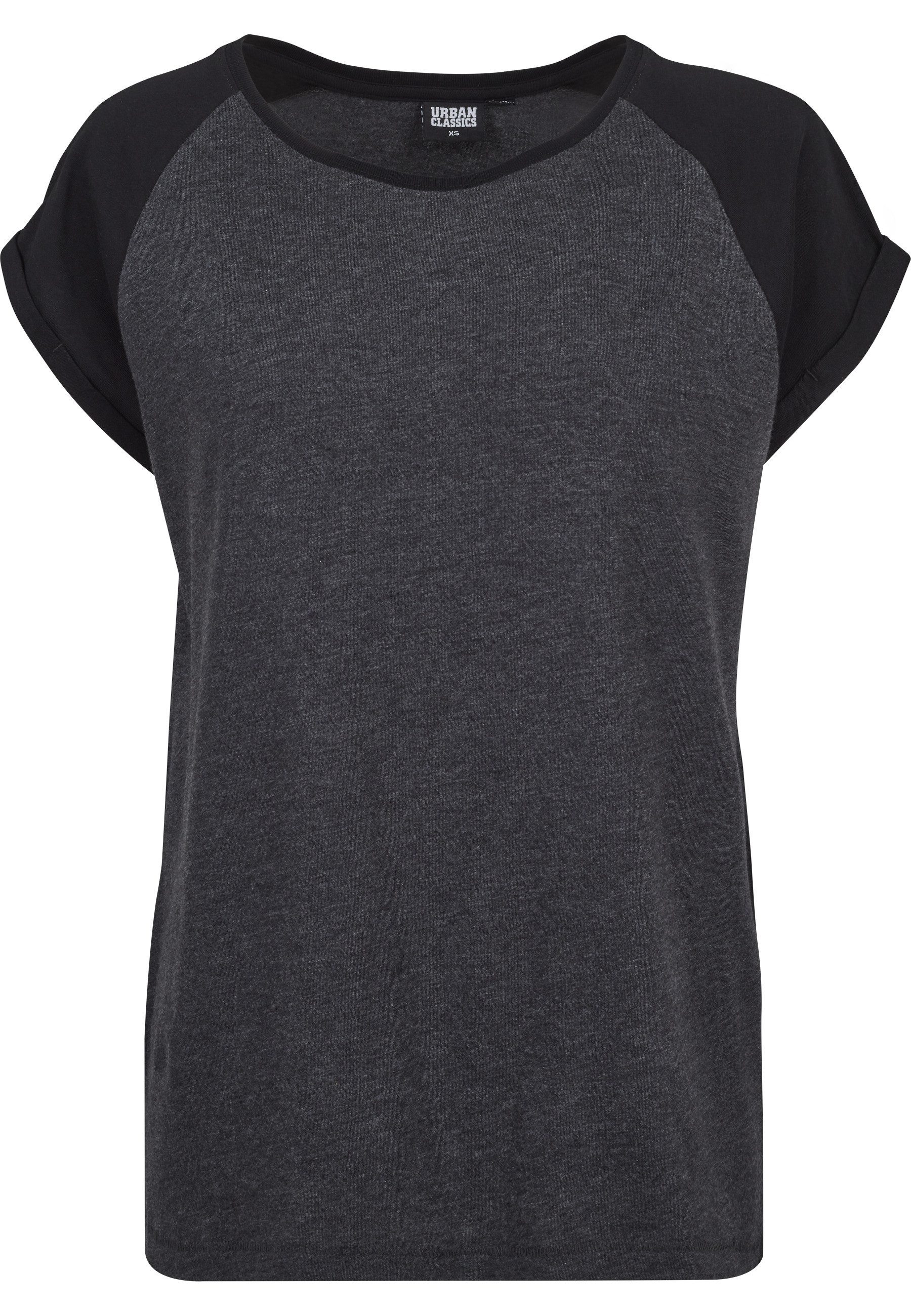 Kurzarmshirt Urban Classics Damen Ladies Contrast Raglan Tee