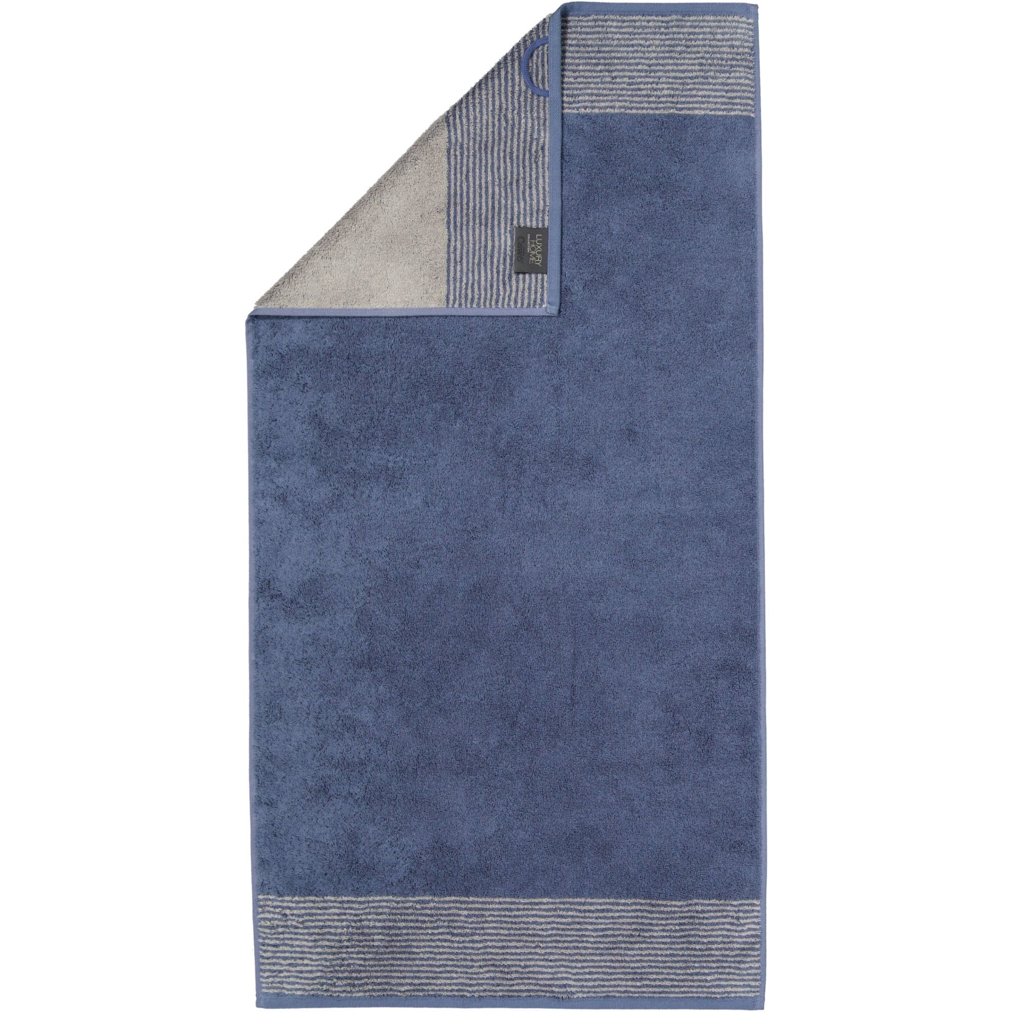 Cawö Handtücher Luxury Home Two-Tone Baumwolle nachtblau 100% - 590, 10