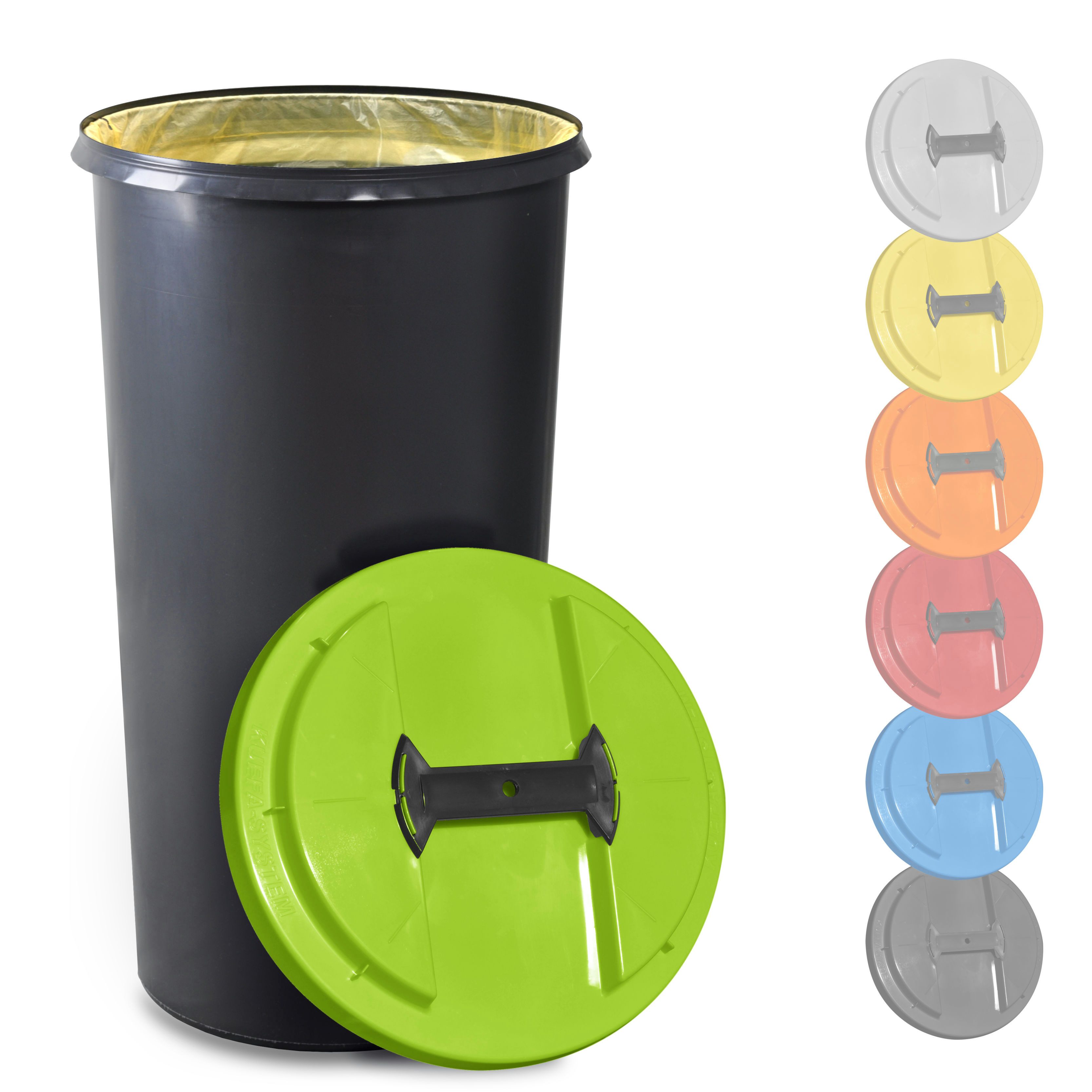 KUEFA Мусорные подставки BSC 60L Мусорные урны Gelber Sack, inkl. Klemm-Ring, UV-beständig