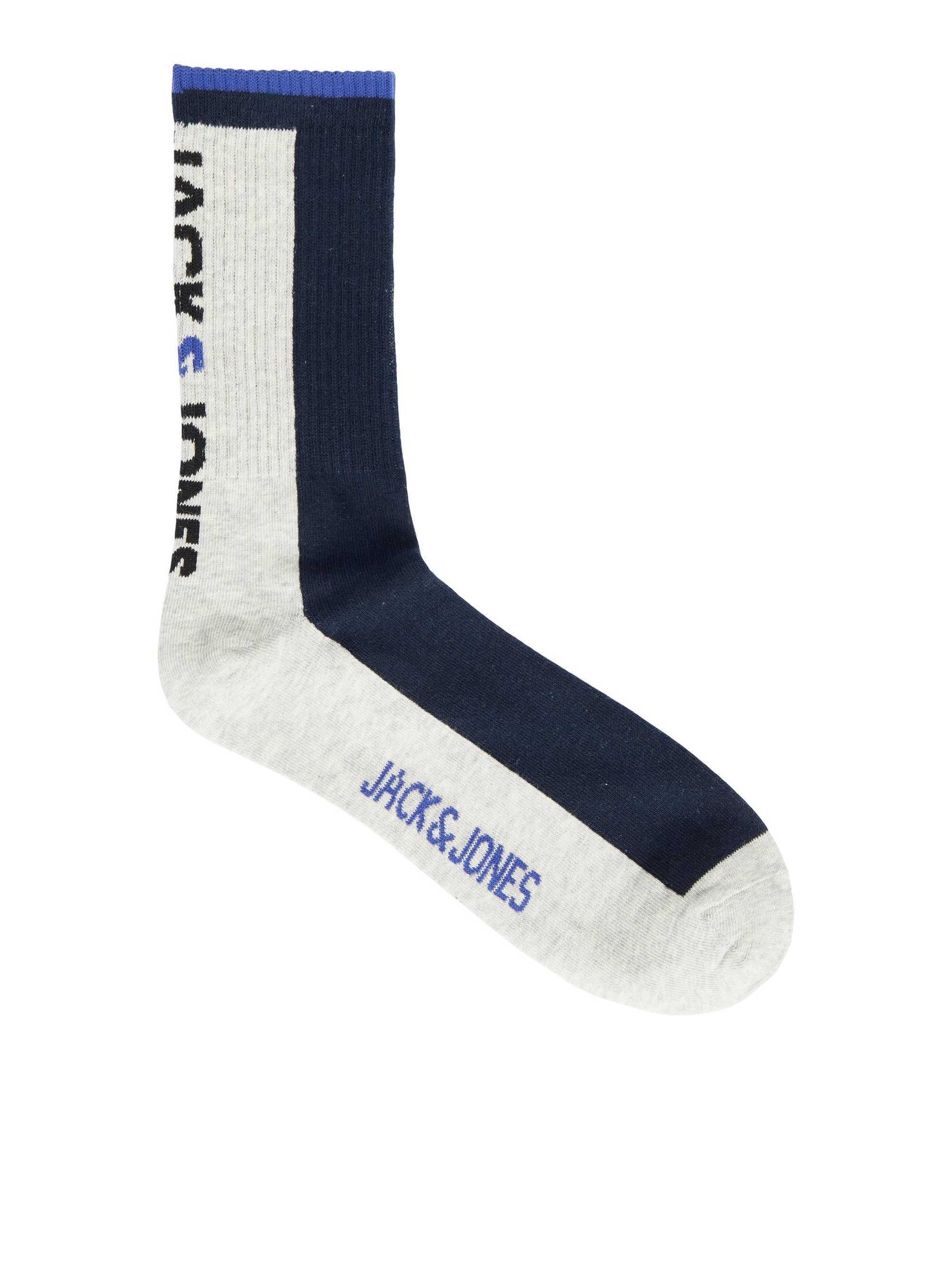 Jones 5er LOGO & Jack Tennis-Socken Herren JACATHLETIC Pack Sportsocken -