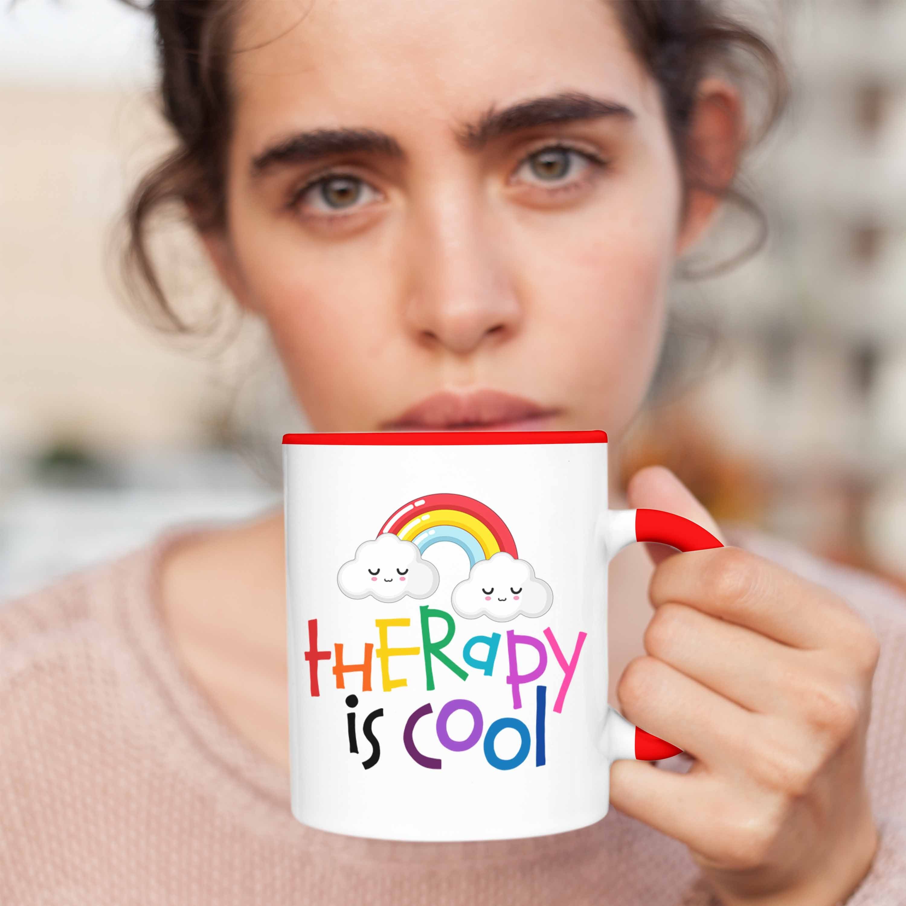 Trendation Tasse "Therapy Is Rot Cool" für Psychotherapie-Fans Geschenkidee Tasse