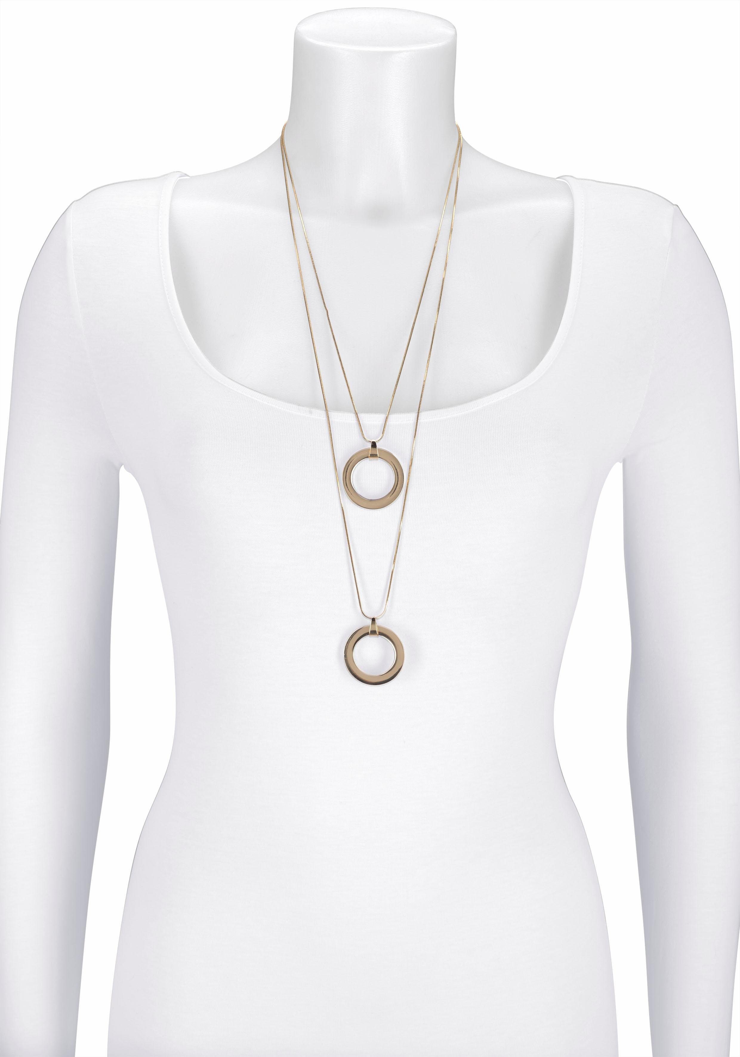 Firetti Lange Kette 2 rhg., mit je doppelten Ringanhänger, glanz günstig online kaufen